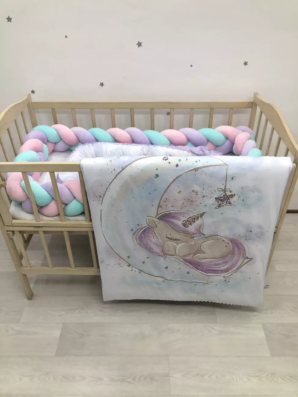 Crib set “Unicorn” - Baby Bedding Worlds