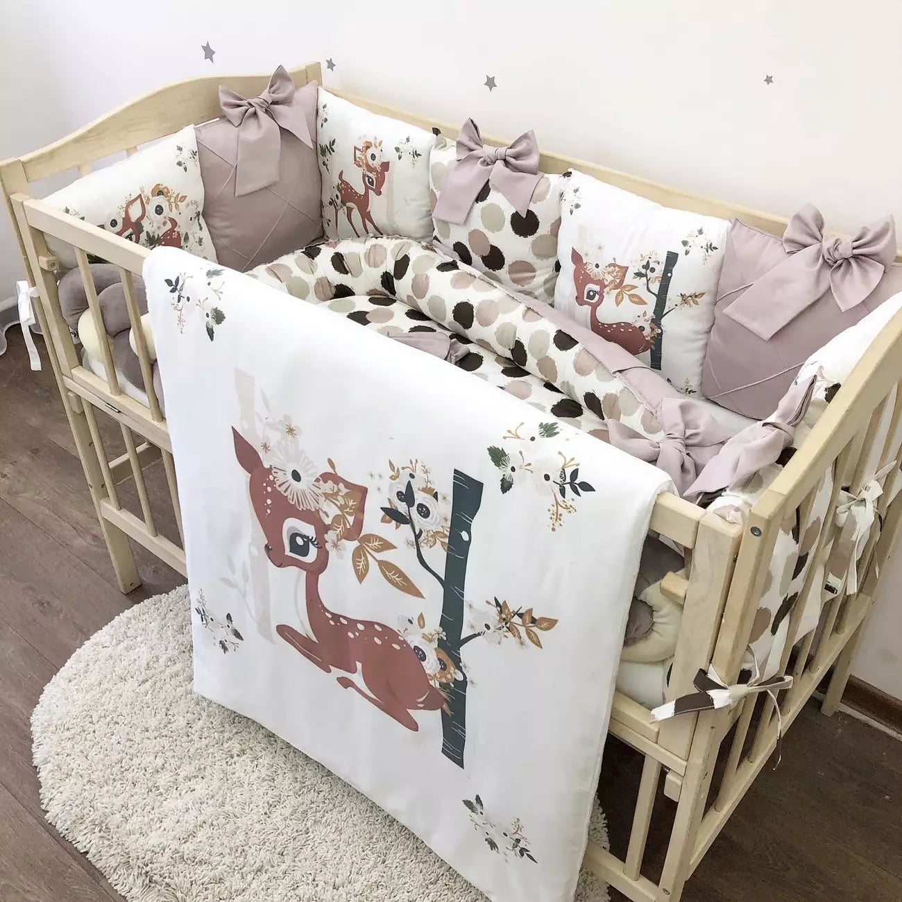 Crib set “Little fawn” - Baby Bedding Worlds