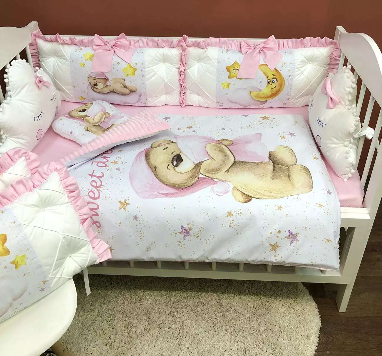 Crib set “Sweet Dreams” - Baby Bedding Worlds