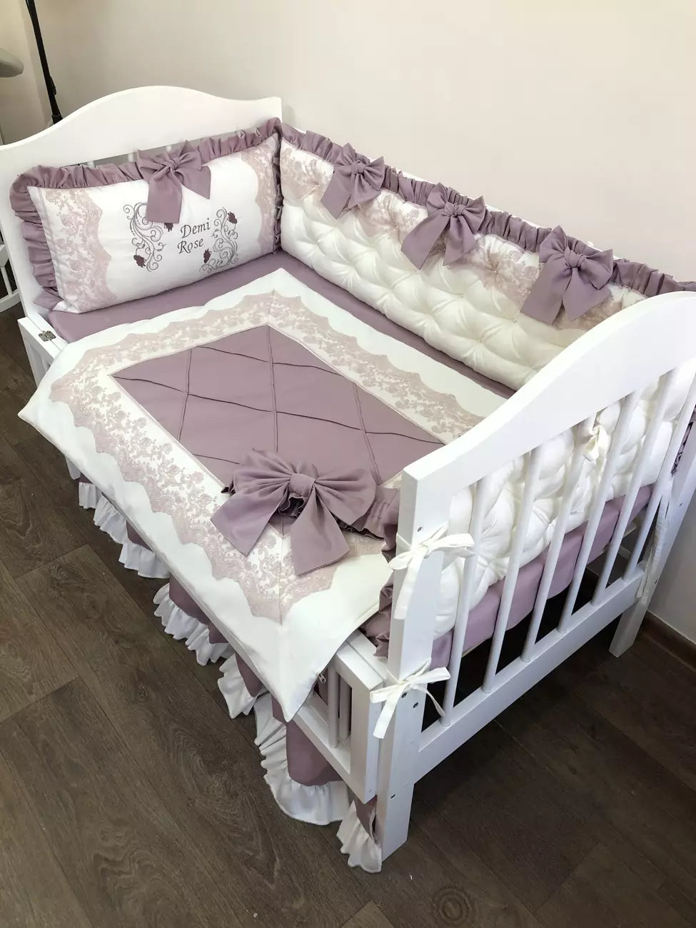 Personalized Crib Bedding sets “Lilac dream” - Baby Bedding Worlds