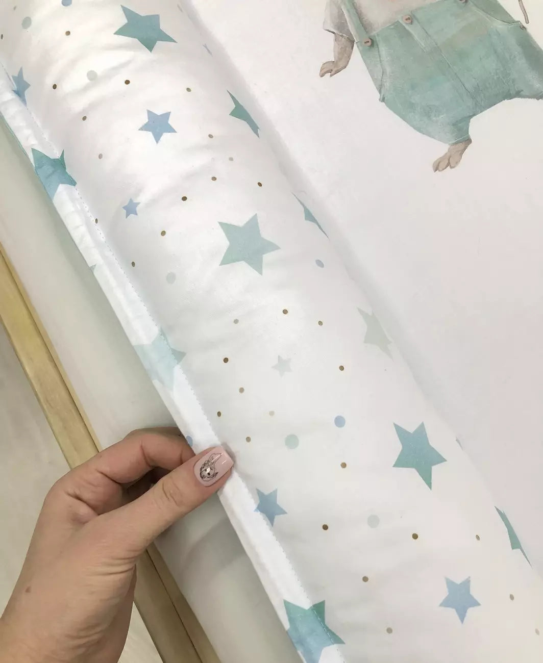 Baby Nest “Mint bunny” - Baby Bedding Worlds