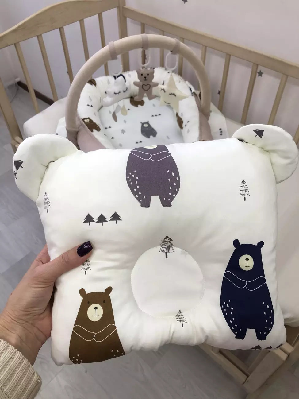 Baby Nest “Bear and toys” - Baby Bedding Worlds