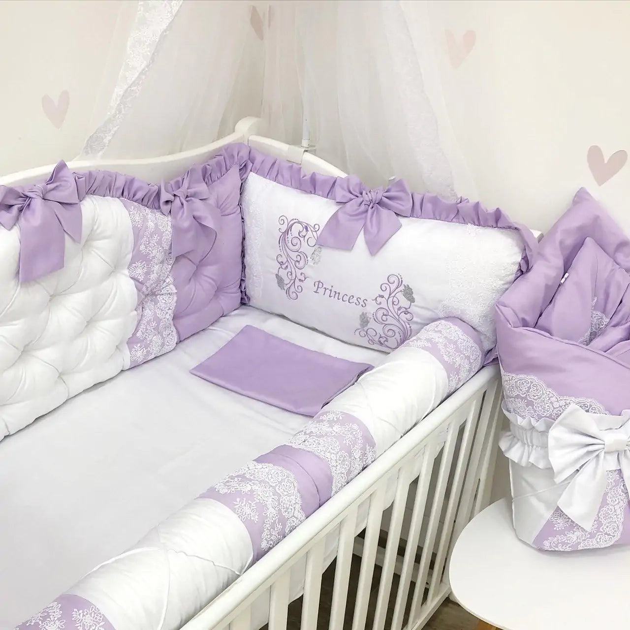 Royal luxury bedding set Lavender color - Baby Bedding Worlds