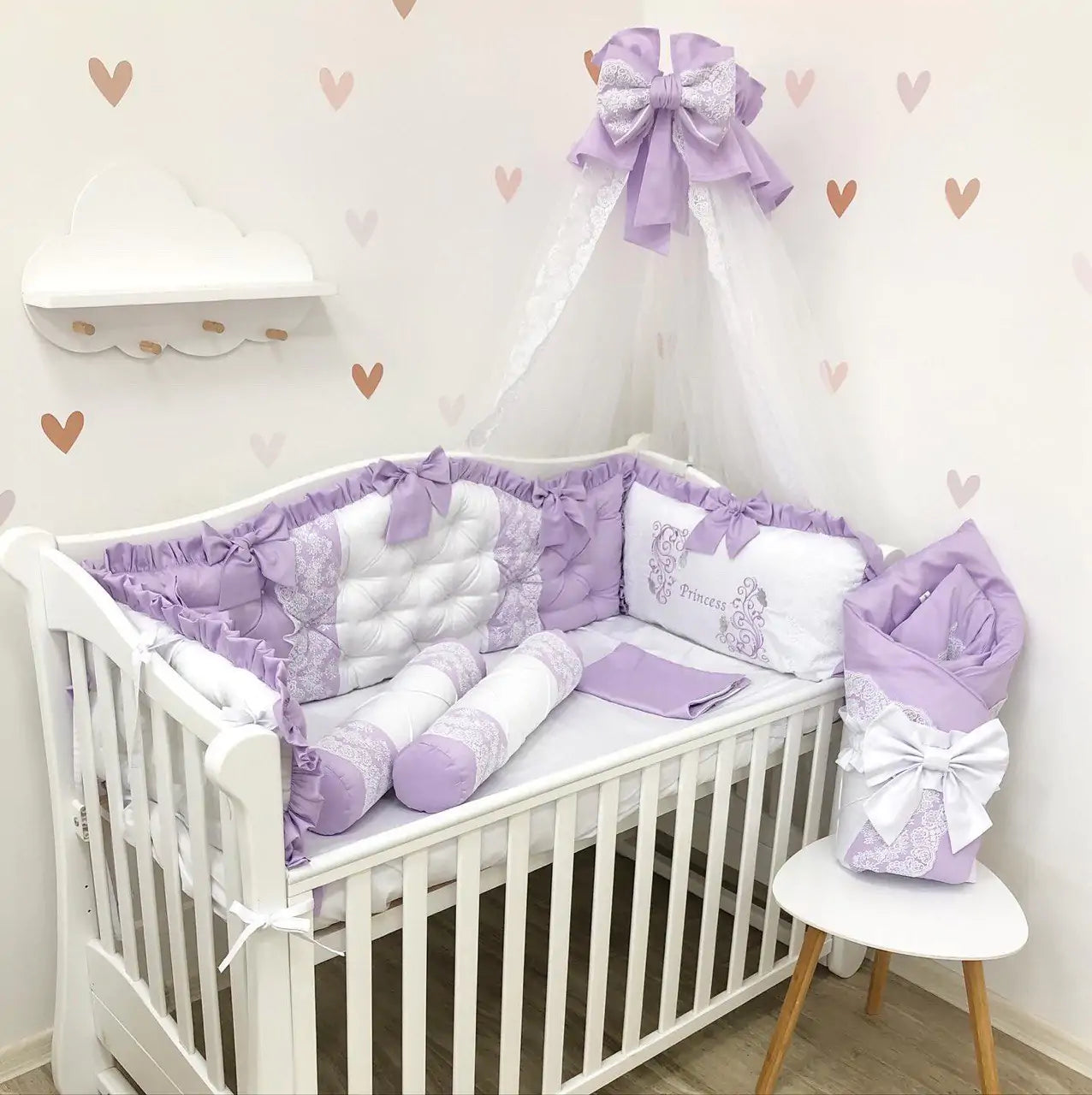 Royal luxury bedding set Lavender color - Baby Bedding Worlds