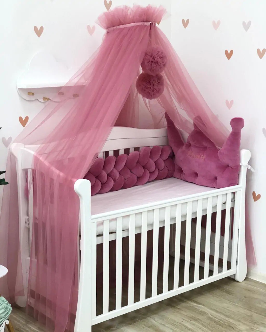 Bedding set “Dream” color dark lilac - Baby Bedding Worlds
