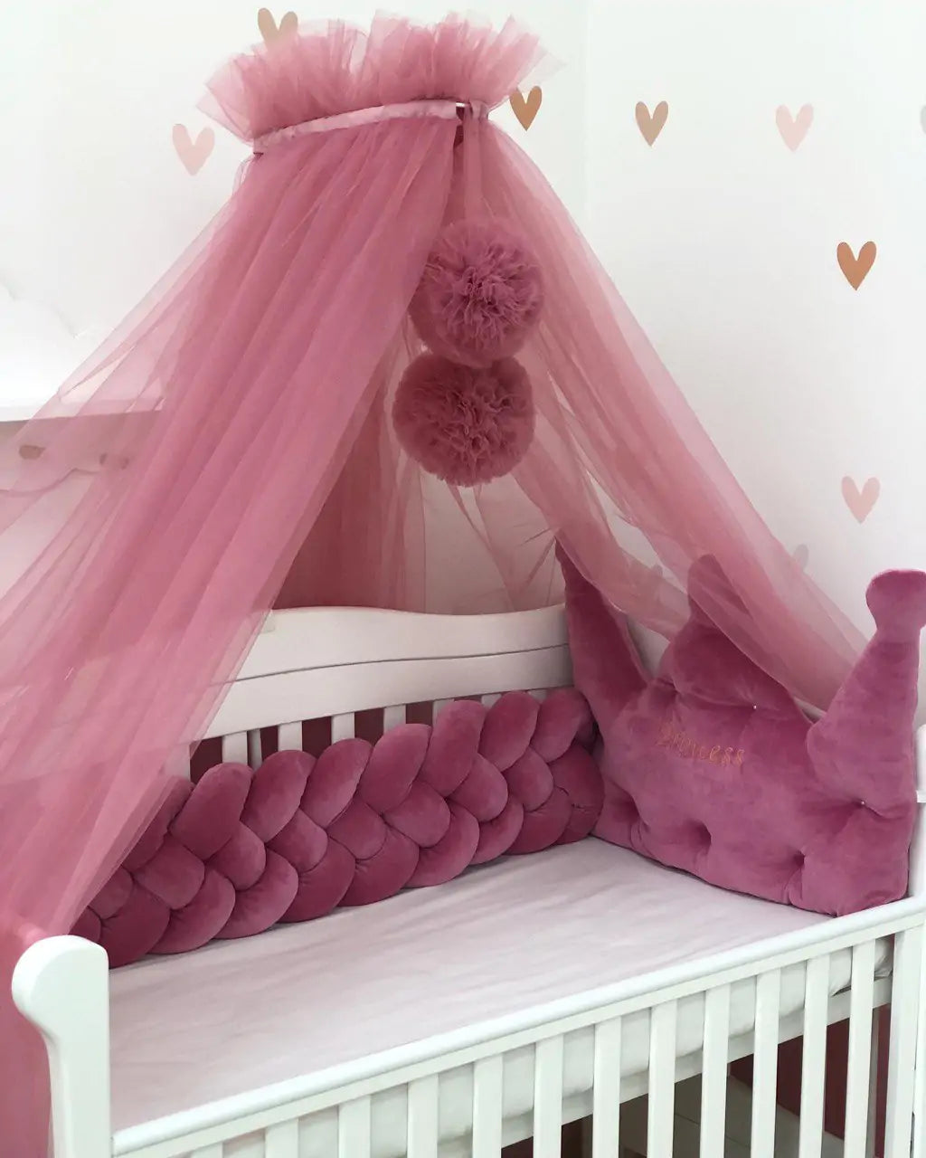 Bedding set “Dream” color dark lilac - Baby Bedding Worlds