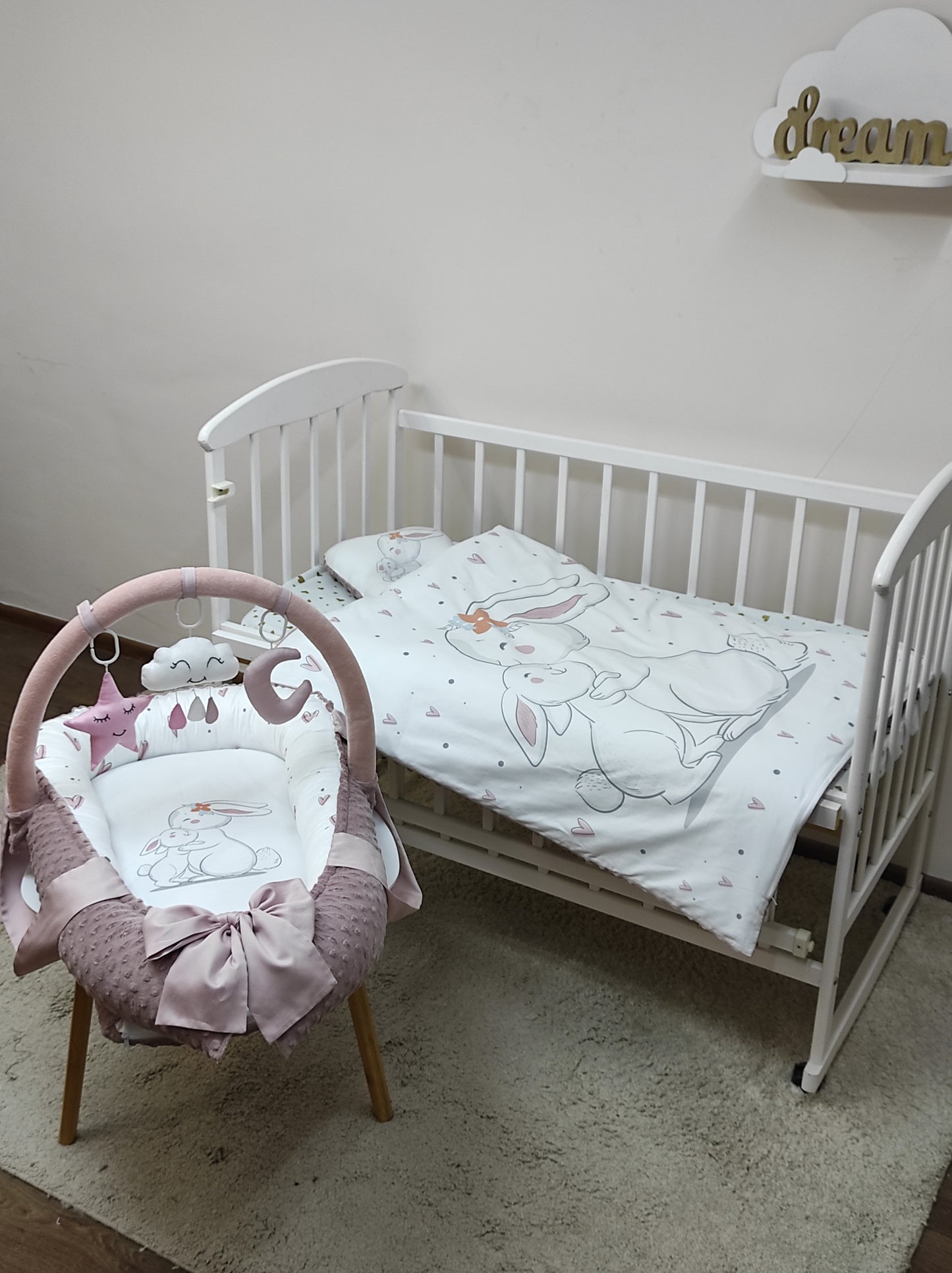 "Golden Hearts & Royal Bunnies" 14-Piece Full Luxury Suite