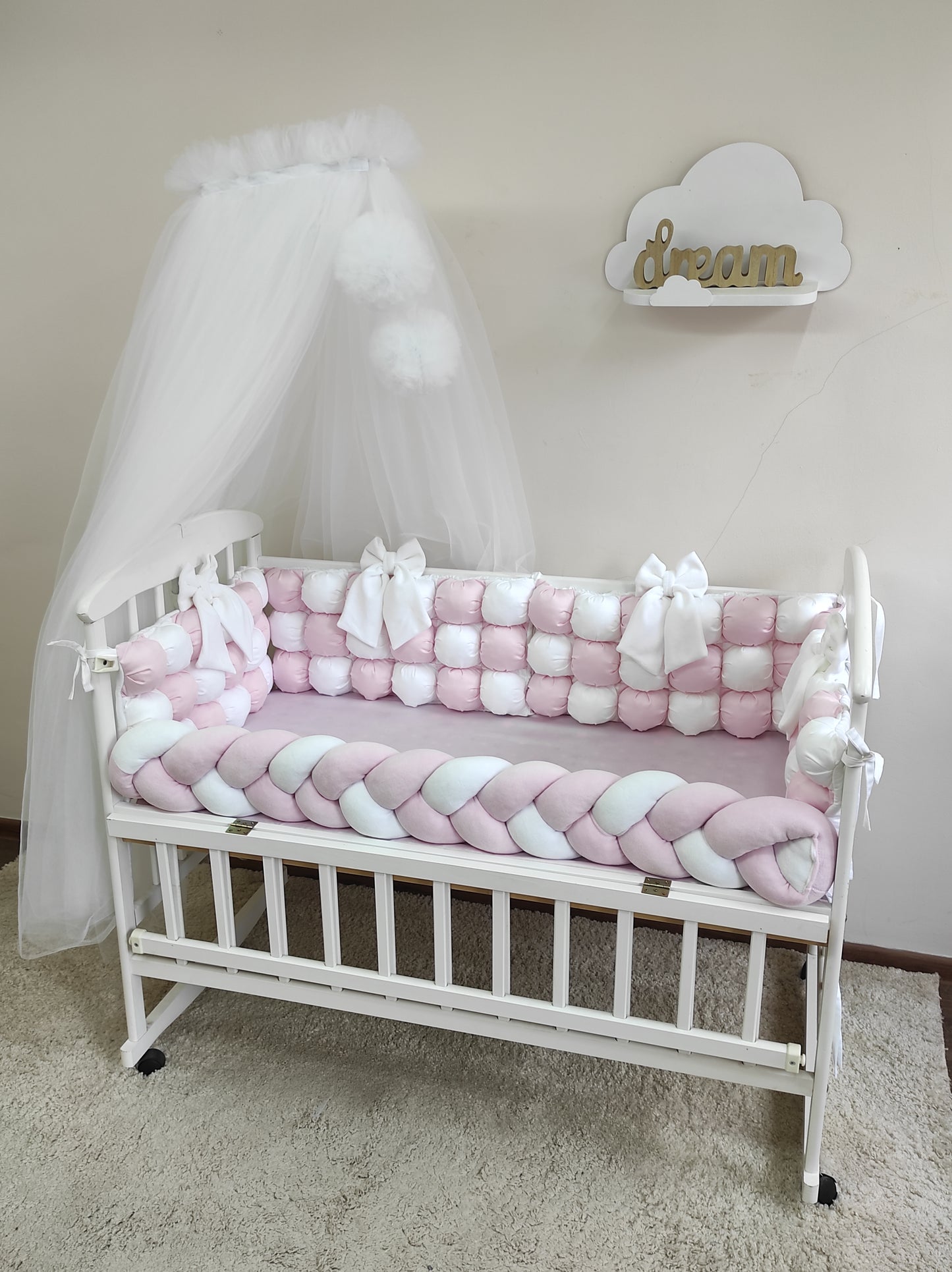"Gentle Pink Dream" 10-Piece Luxury Nursery Collection