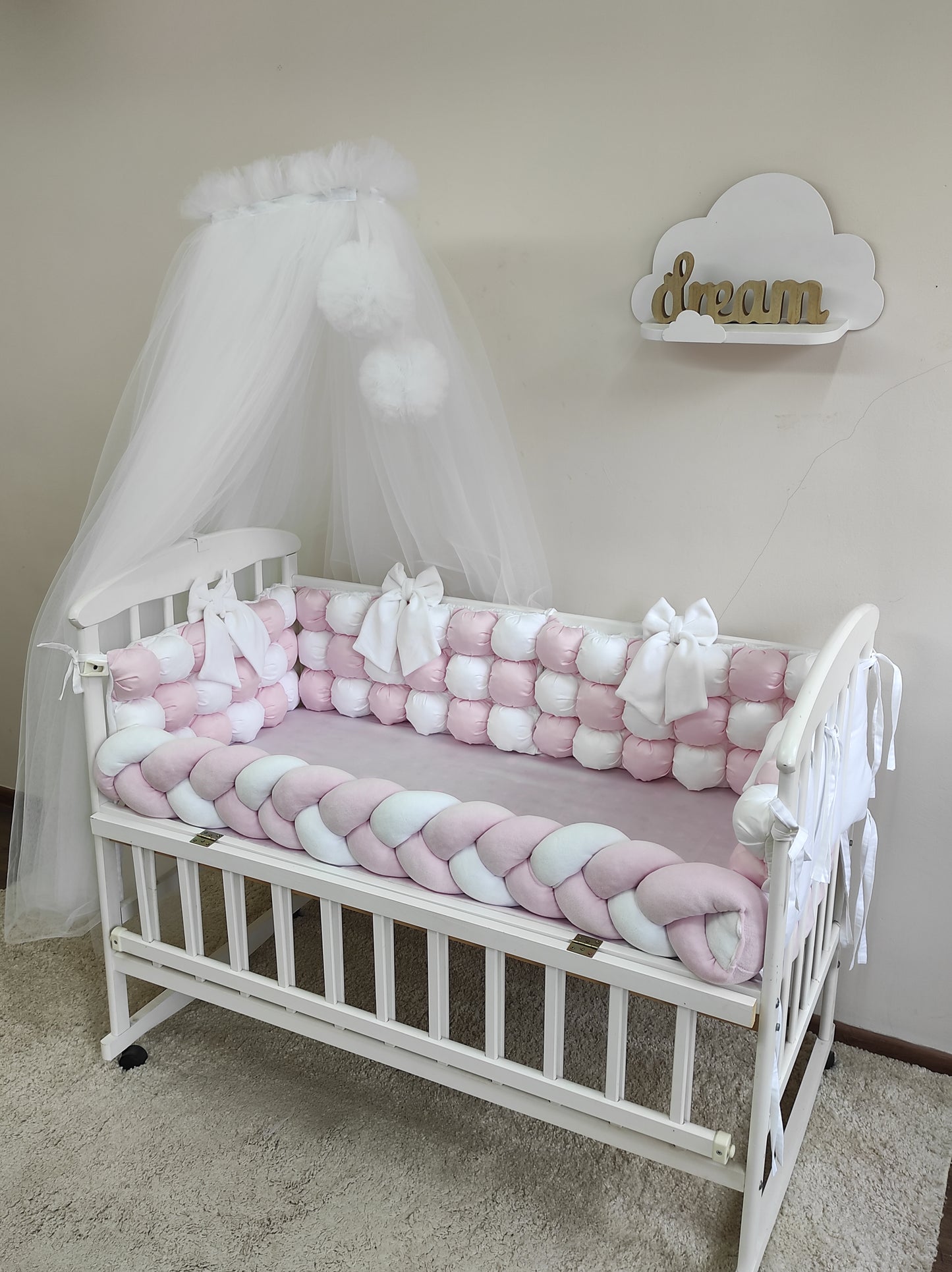 "Gentle Pink Dream" 10-Piece Luxury Nursery Collection