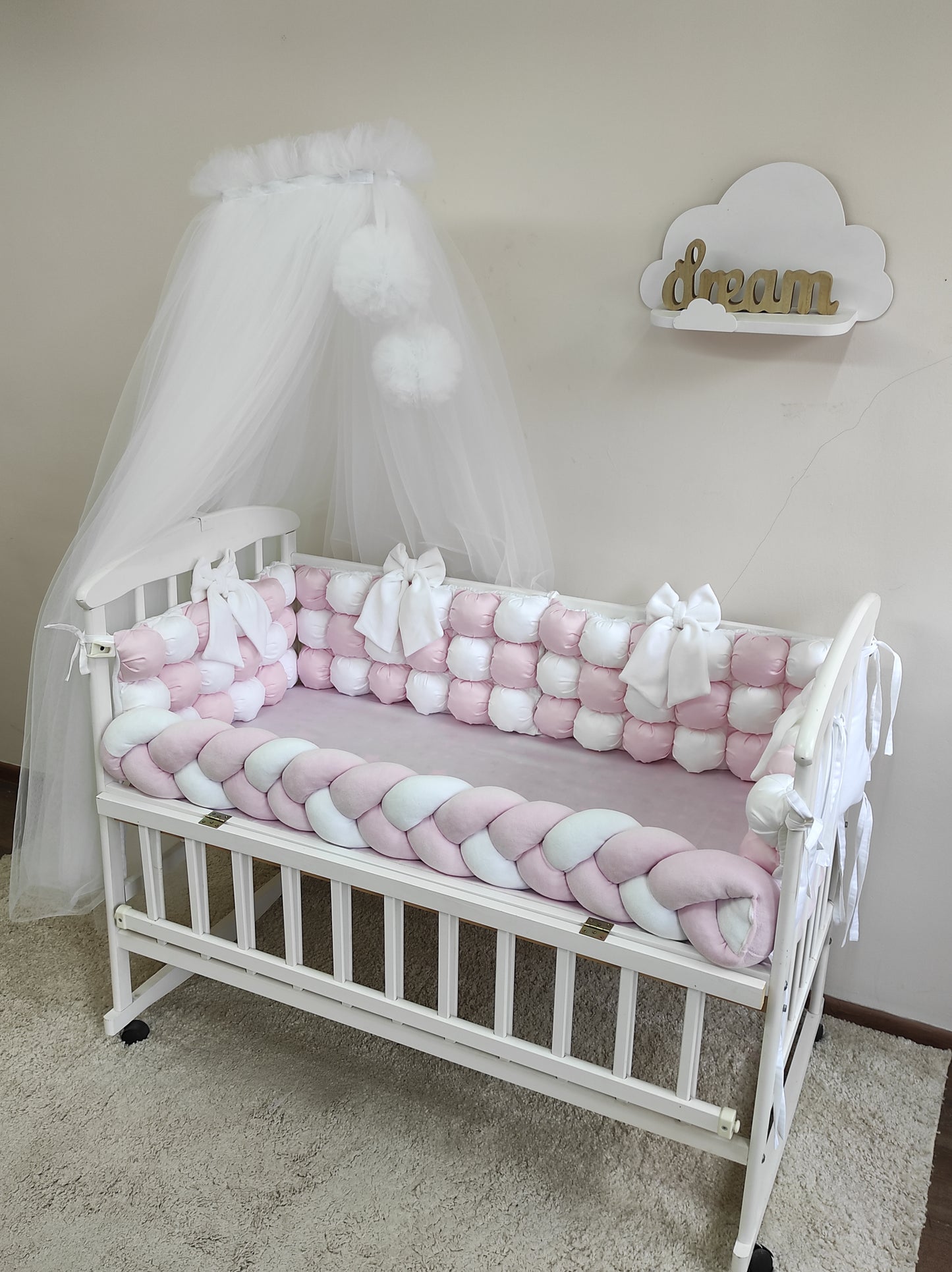 "Gentle Pink Dream" 10-Piece Luxury Nursery Collection