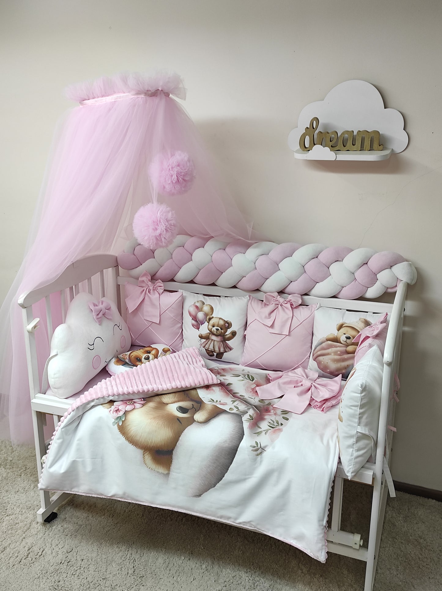 "The Pink Blossom Bear" 12-Piece Grand Luxury Suite