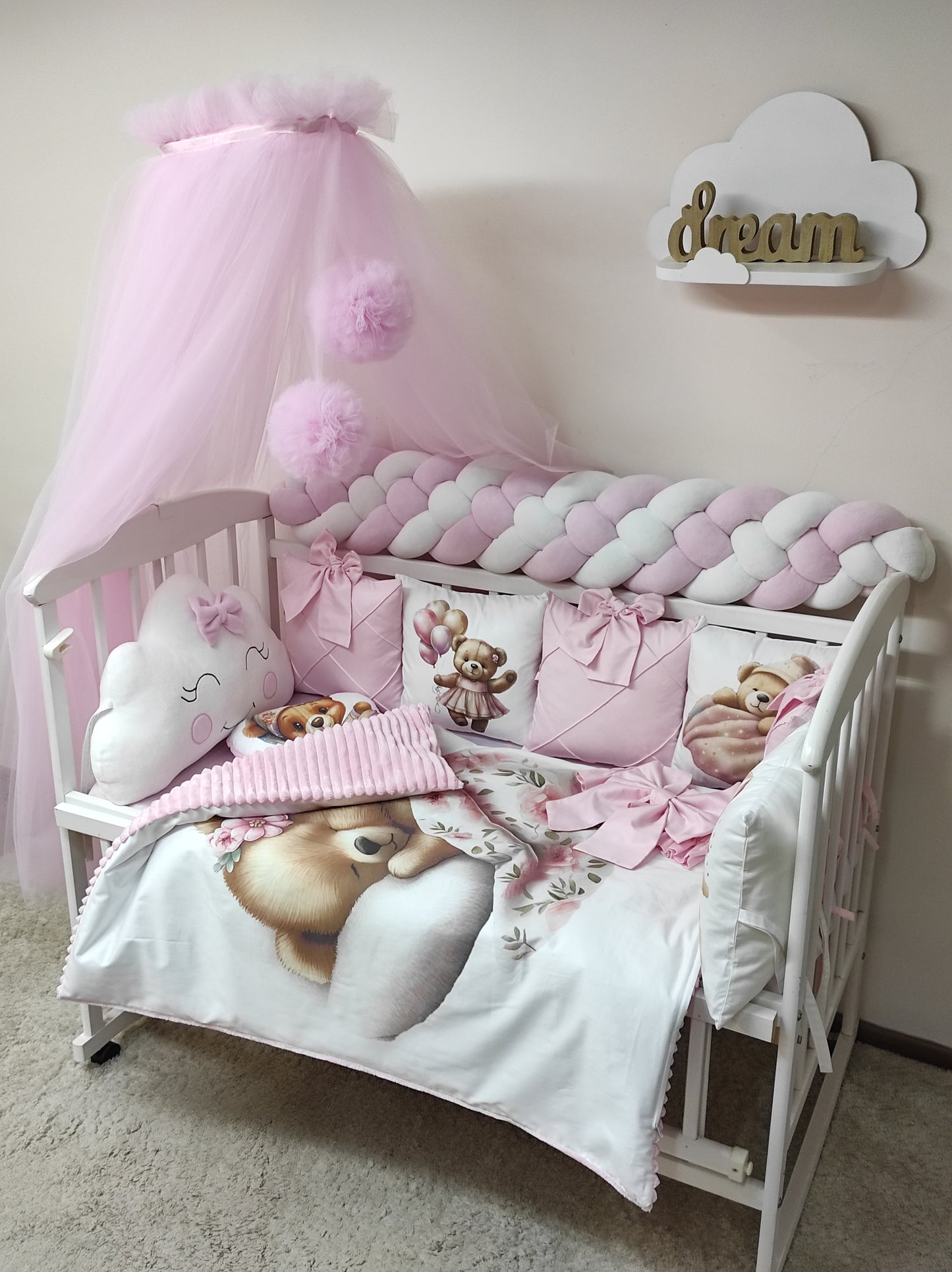 "The Pink Blossom Bear" 12-Piece Grand Luxury Suite