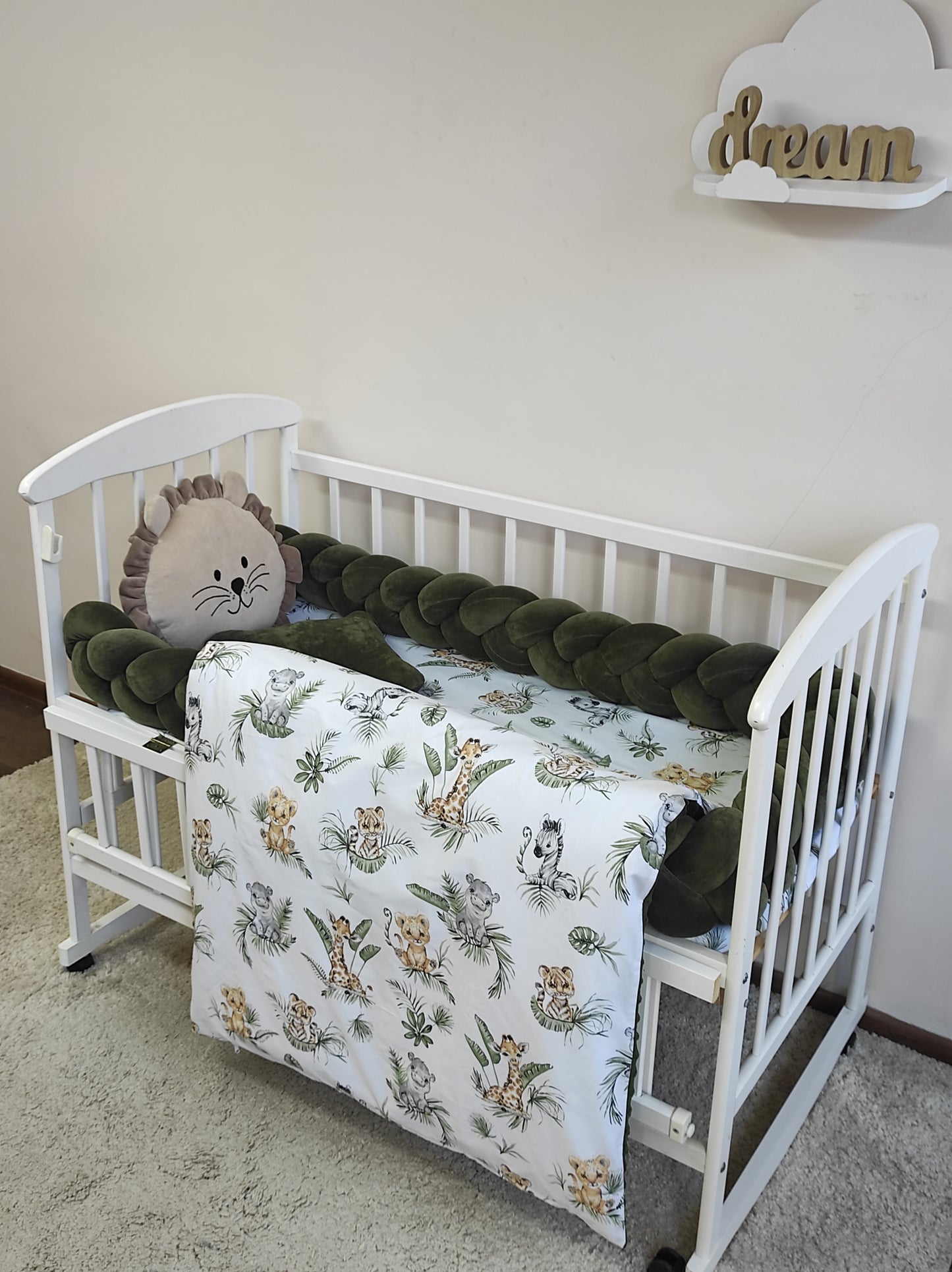 Safari Adventure | Premium Olive Green 8-Piece Jungle Nursery Suite