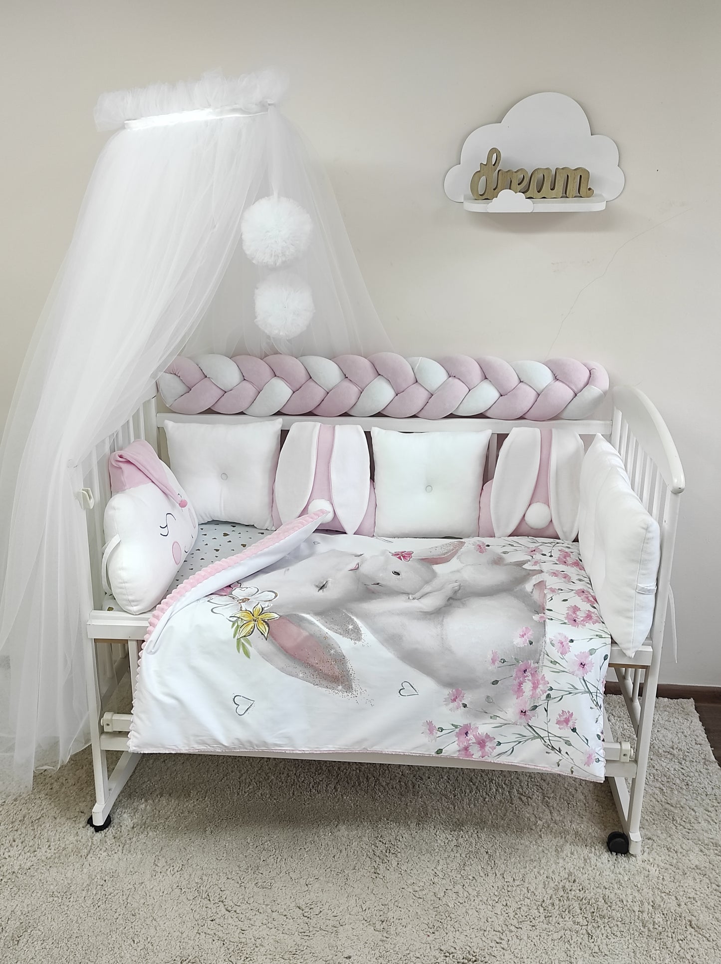Bunny Embrace | 10-Piece Luxury Canopy & Character Bedding Suite