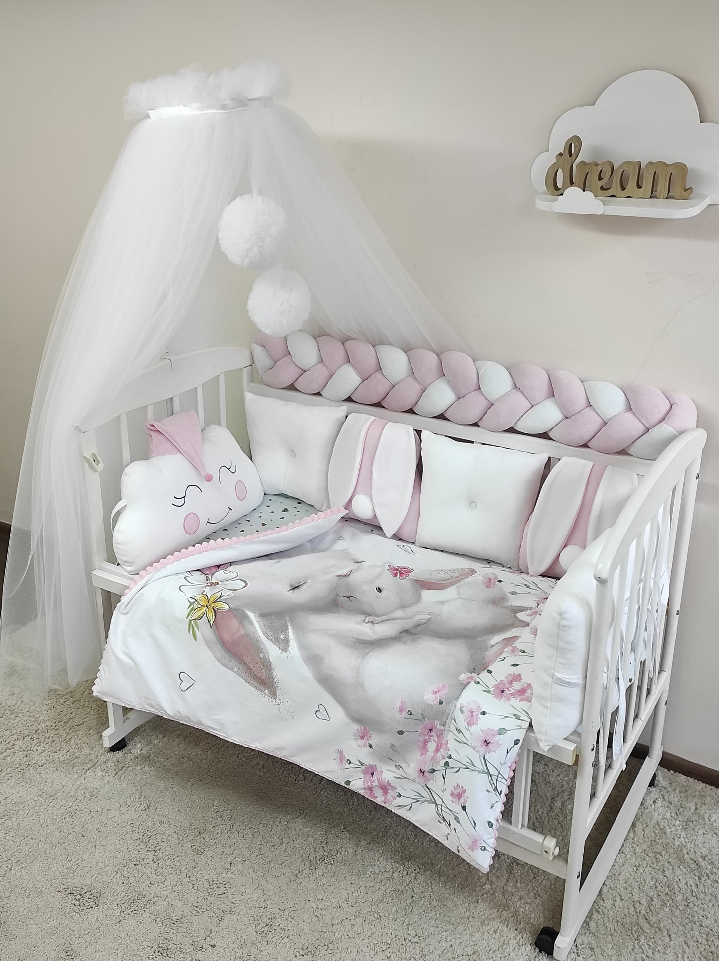 Bunny Embrace | 10-Piece Luxury Canopy & Character Bedding Suite