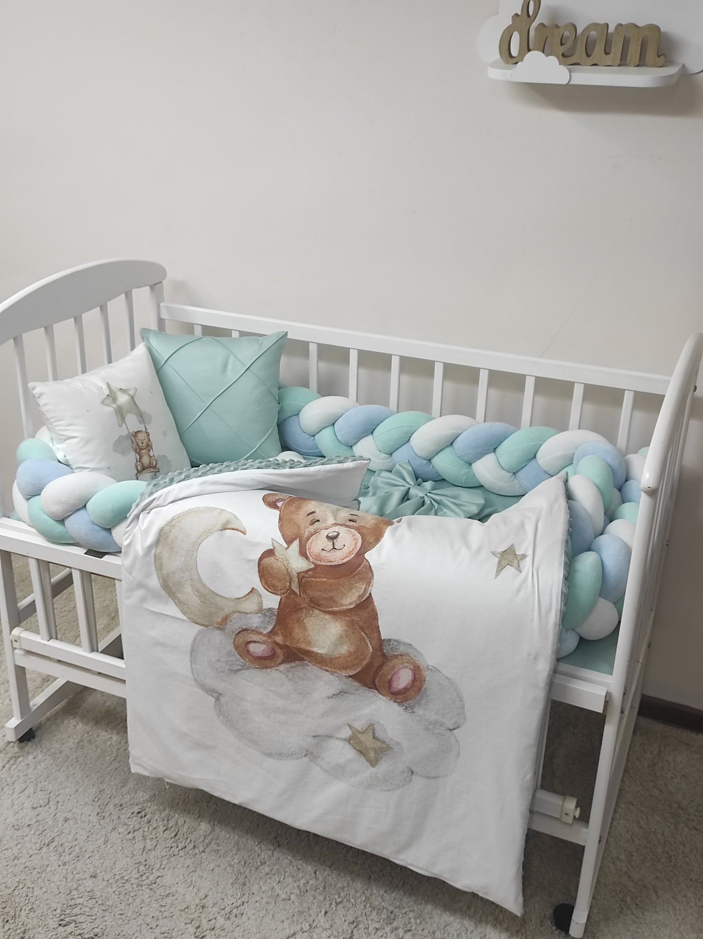 Minty Fresh Dreams | 9-Piece Luxury Convertible Nursery Suite