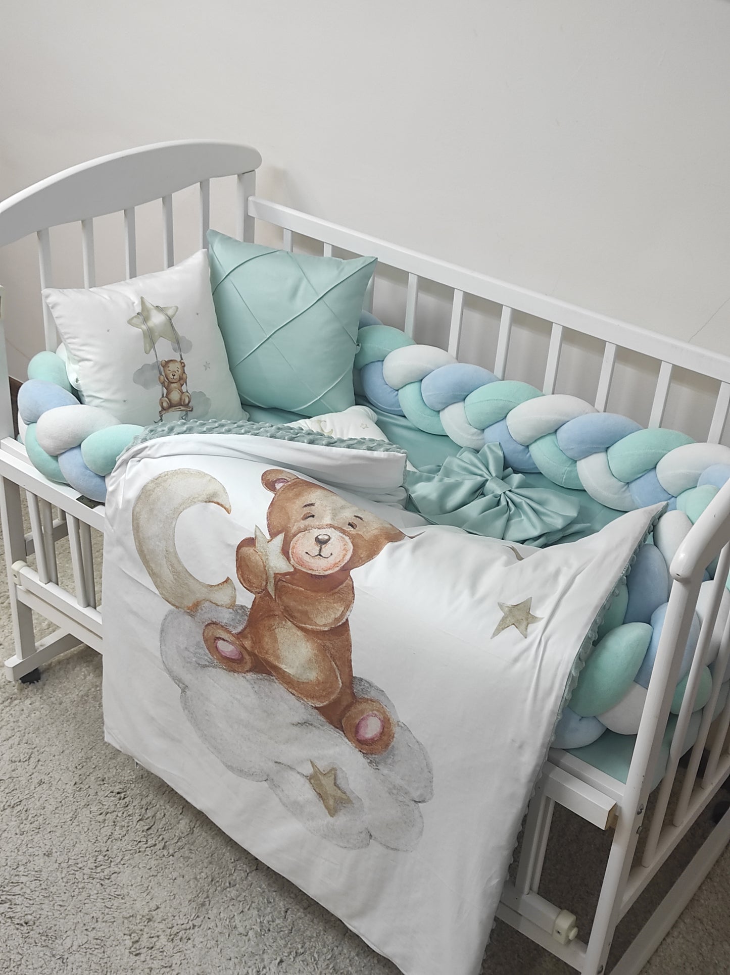Minty Fresh Dreams | 9-Piece Luxury Convertible Nursery Suite
