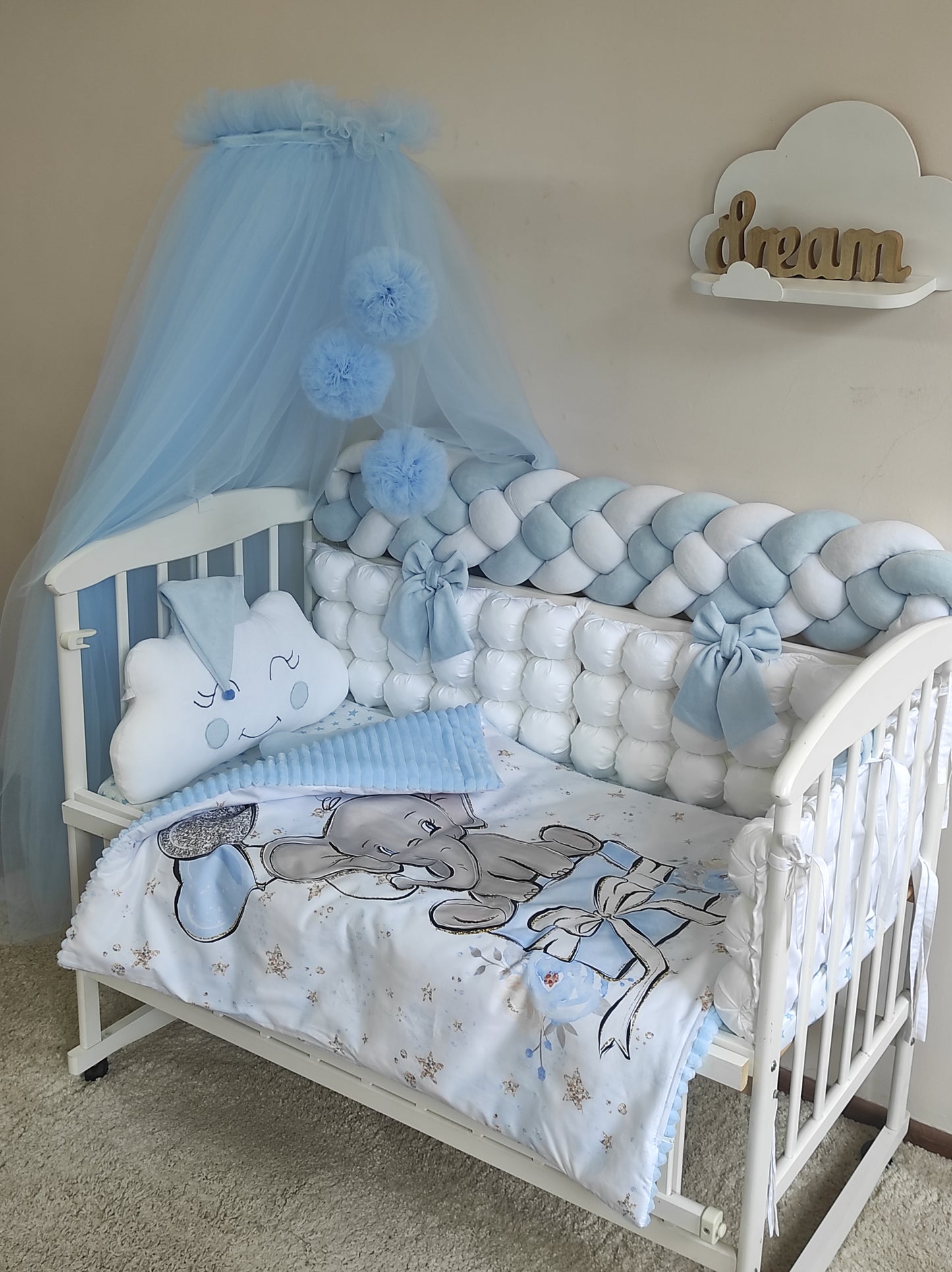 Little Elephant Dreamer | 10-Piece Luxury Canopy & Bedding Suite