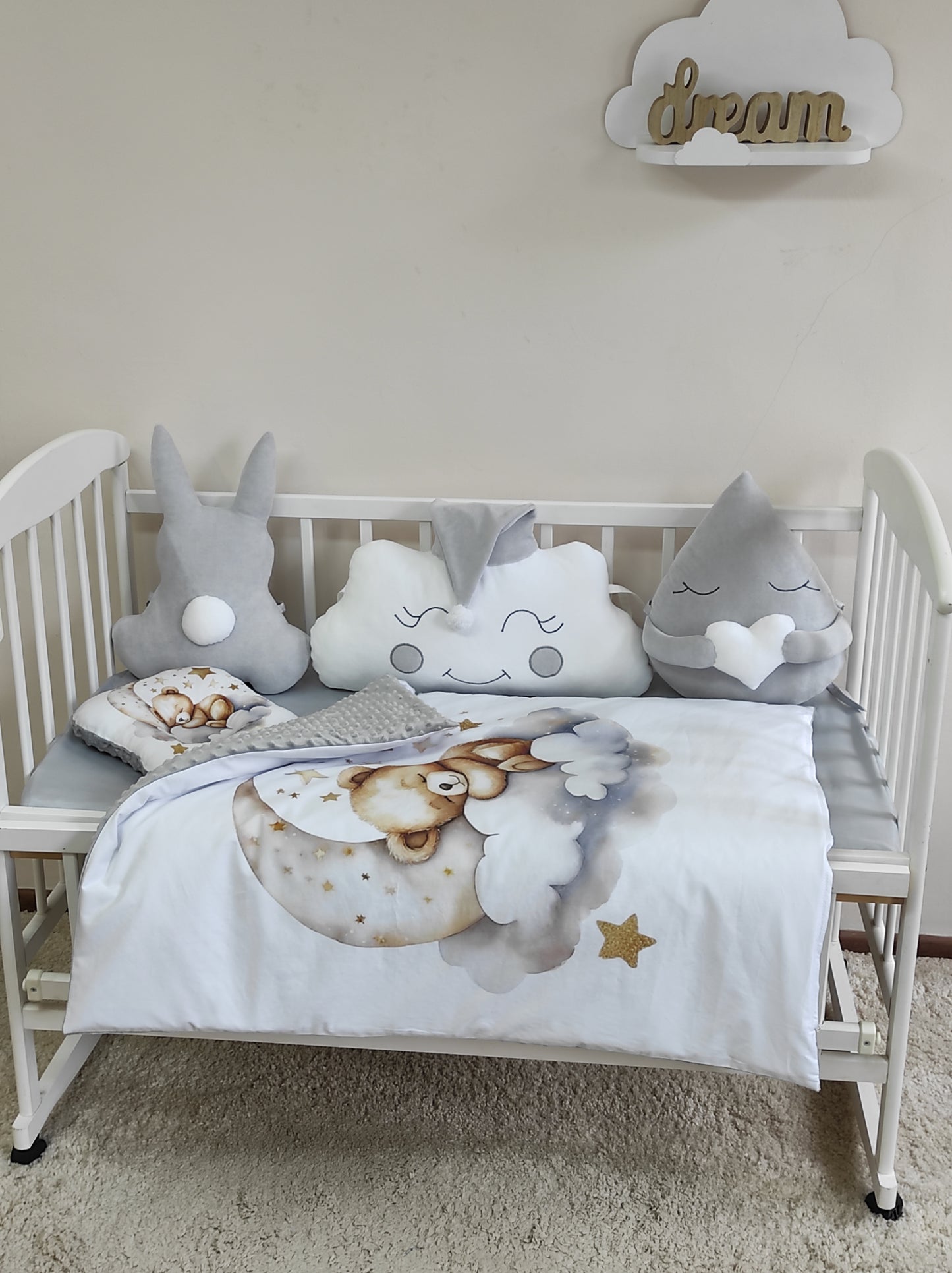 The Ultimate Neutral Nursery Set: Bear & Moon Edition