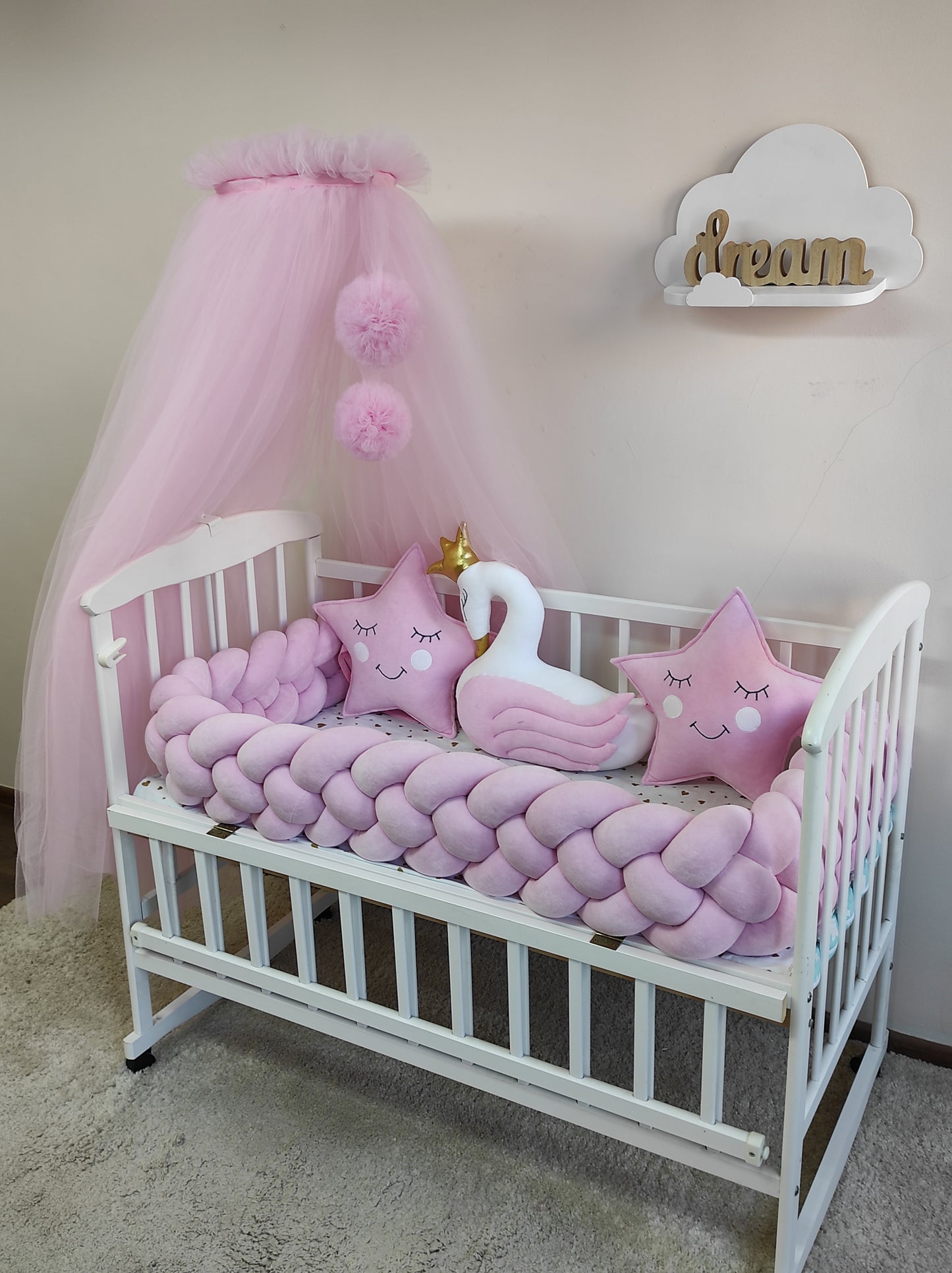 "The Golden Heart Swan" 9-Piece Royal Nursery Suite