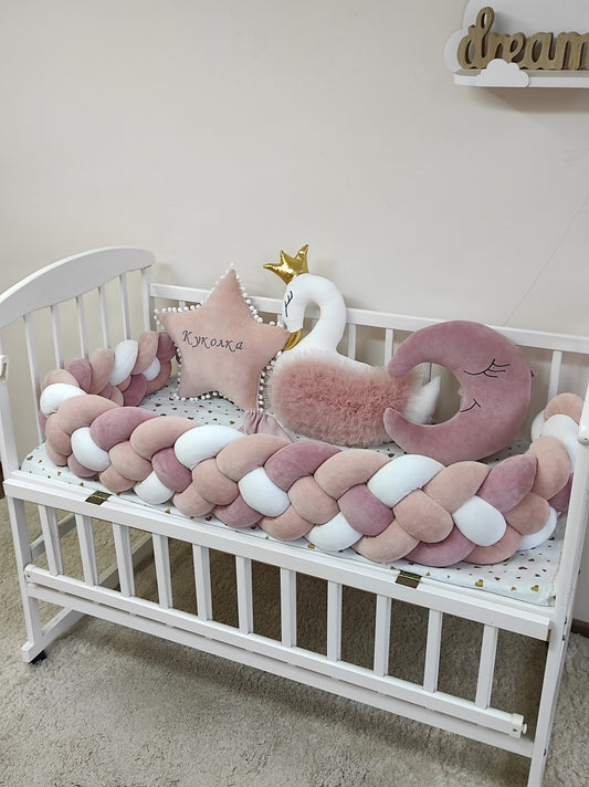 Traum-Babybett-Set „Pfirsichrosa“