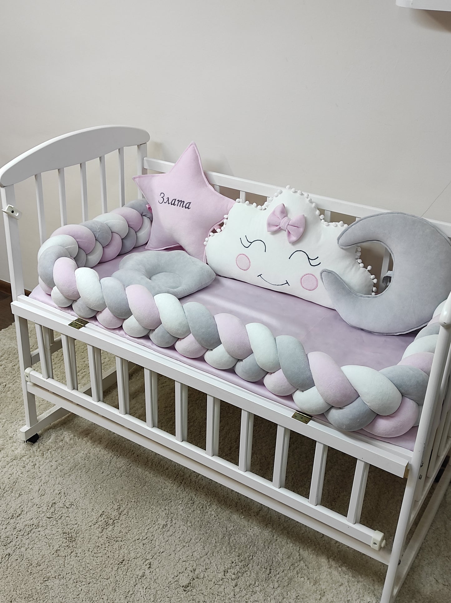 Starry Night Serenity: The Pink & Grey Celestial Collection