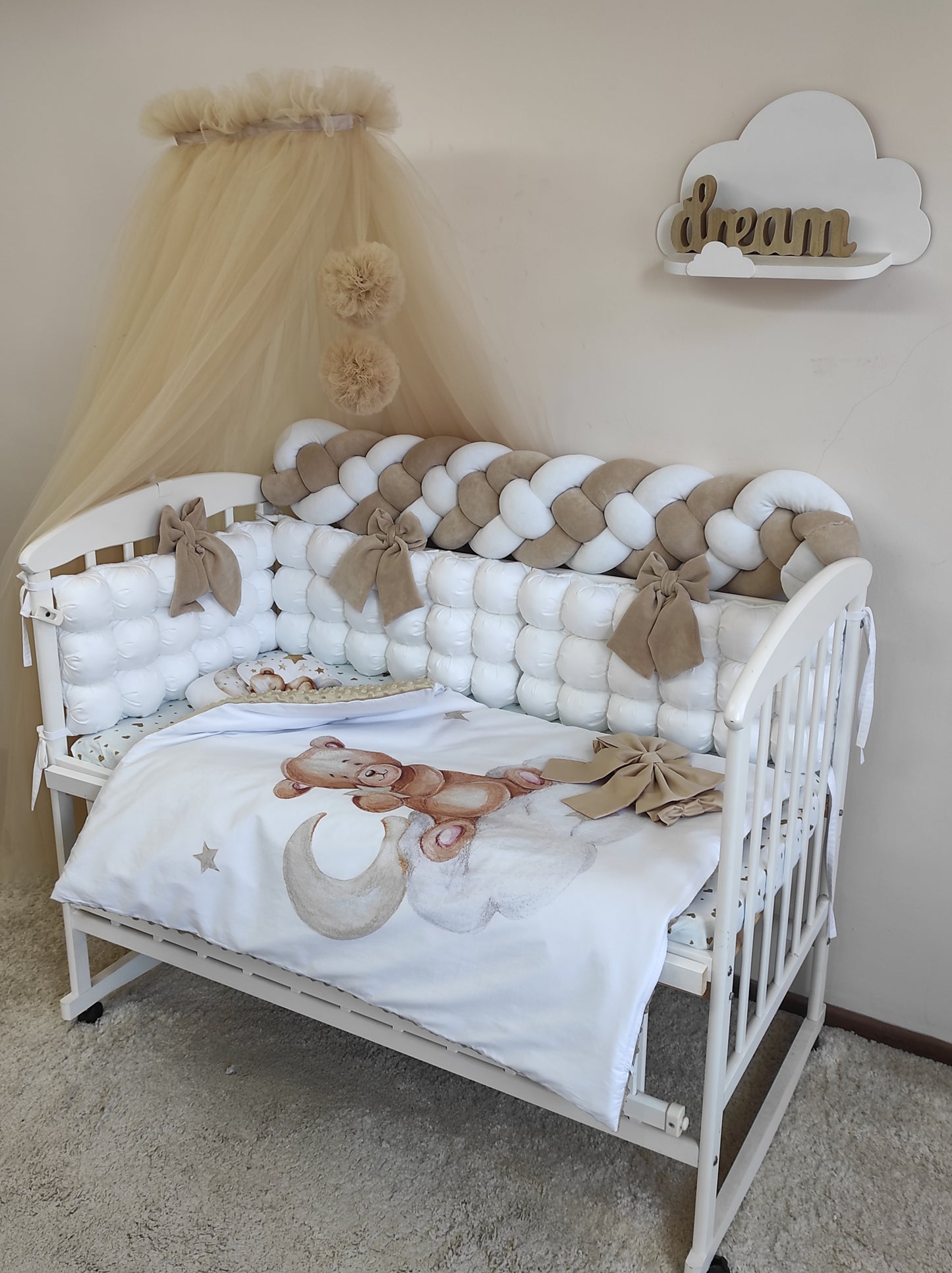 Royal Bear: The Ultimate Beige & White Nursery Retreat