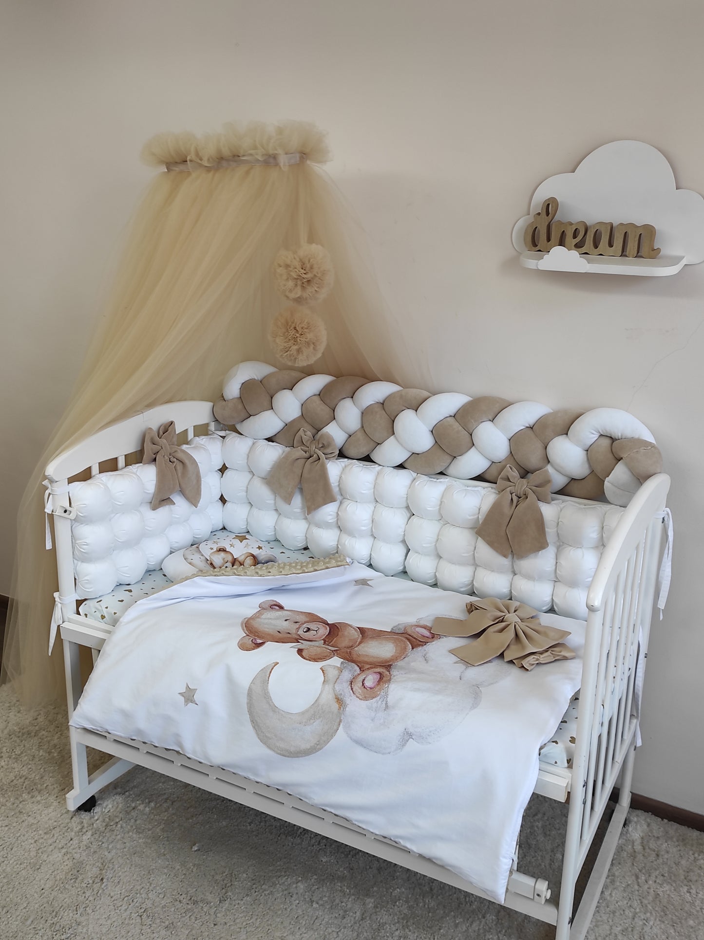 Royal Bear: The Ultimate Beige & White Nursery Retreat