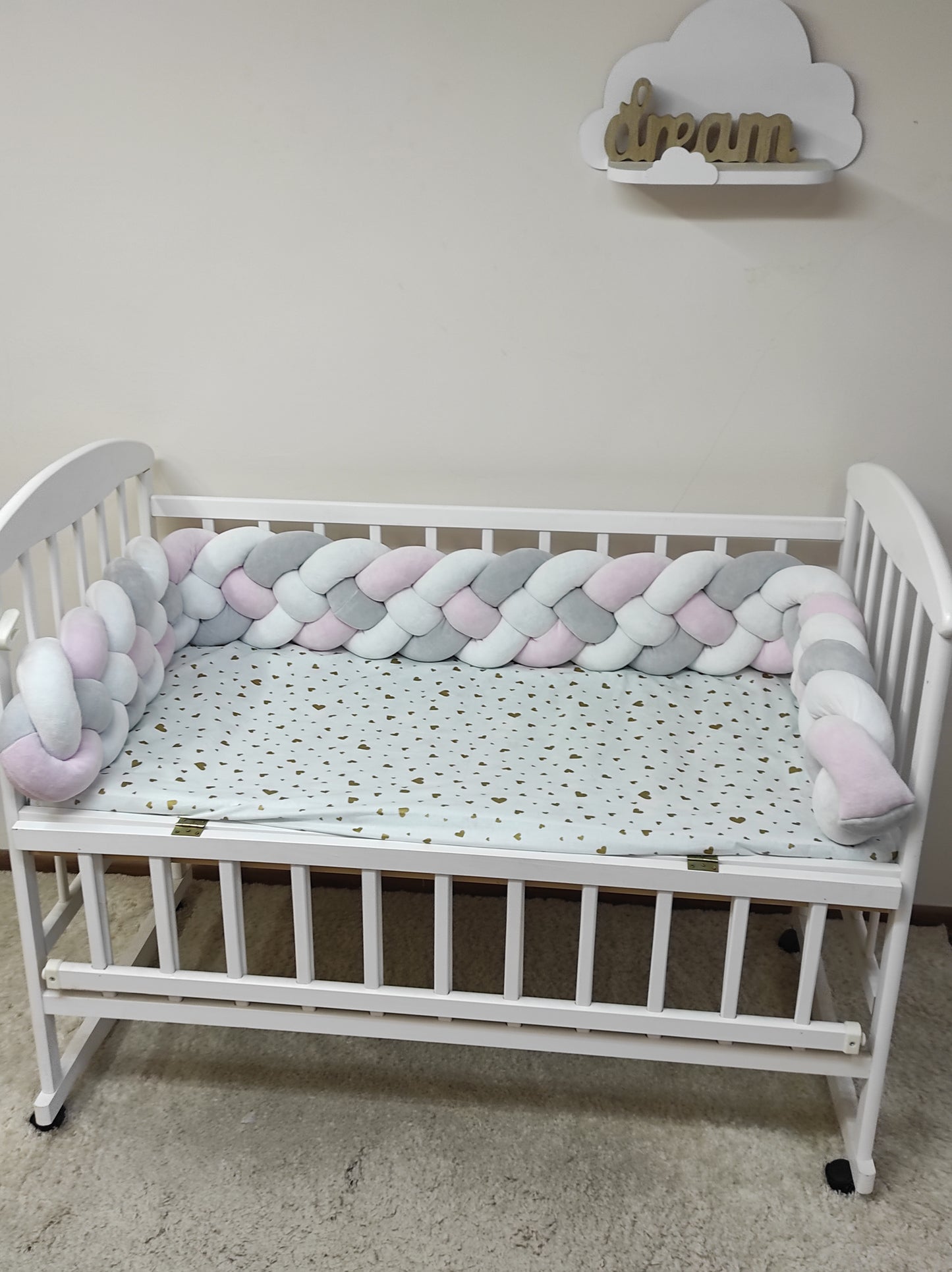 Blush & Cloud Crib Bumper