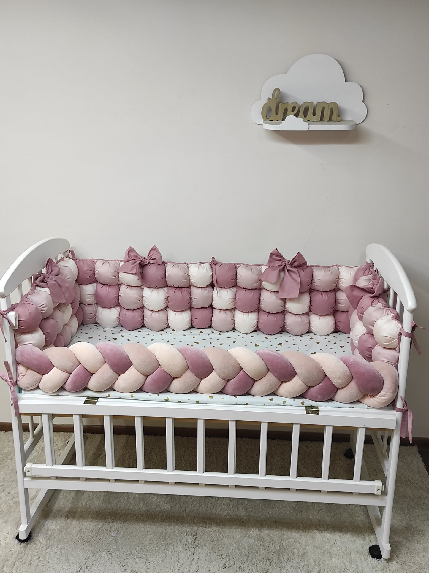 Blush & Cappuccino Crib Set
