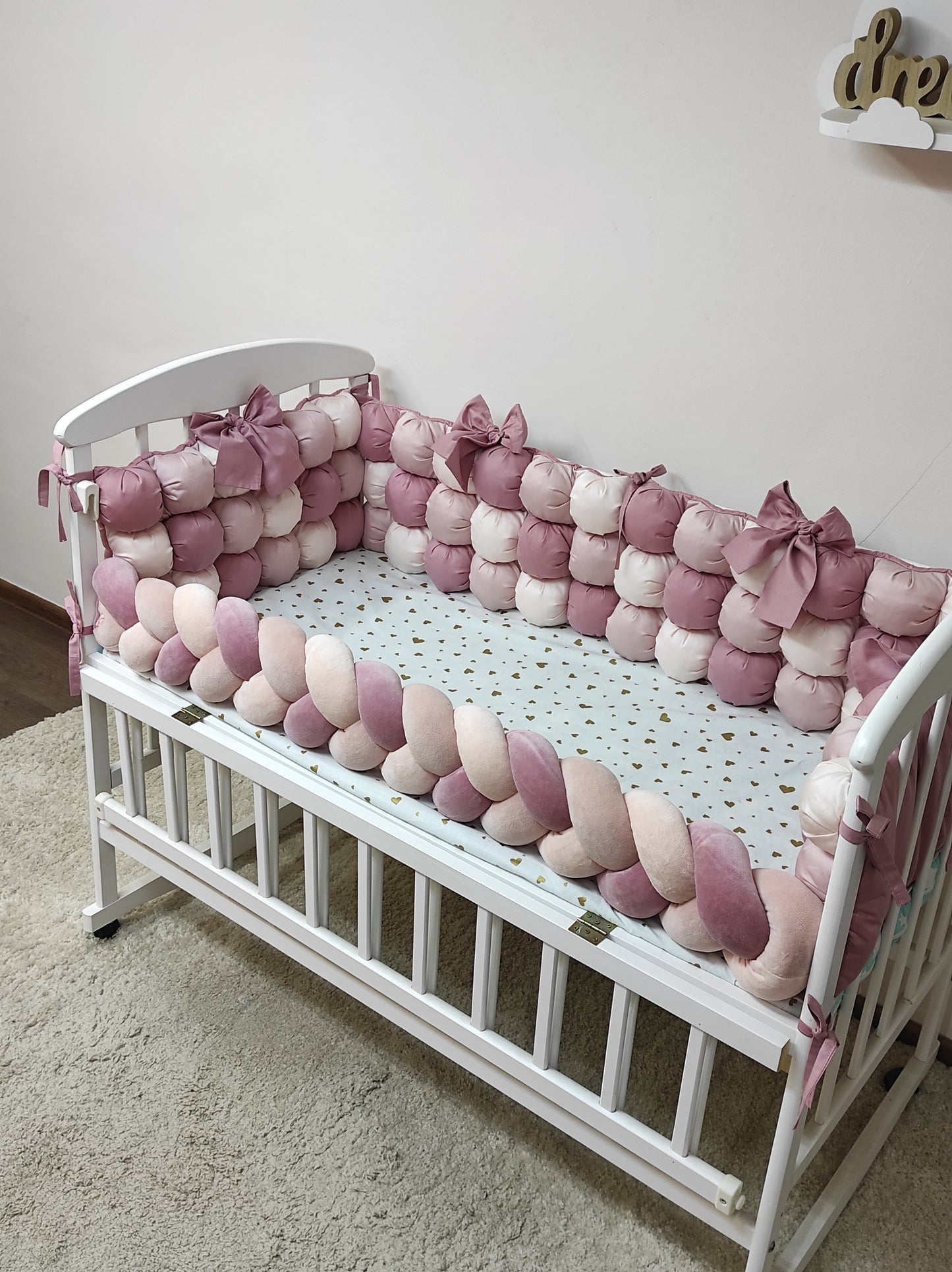 Blush & Cappuccino Crib Set