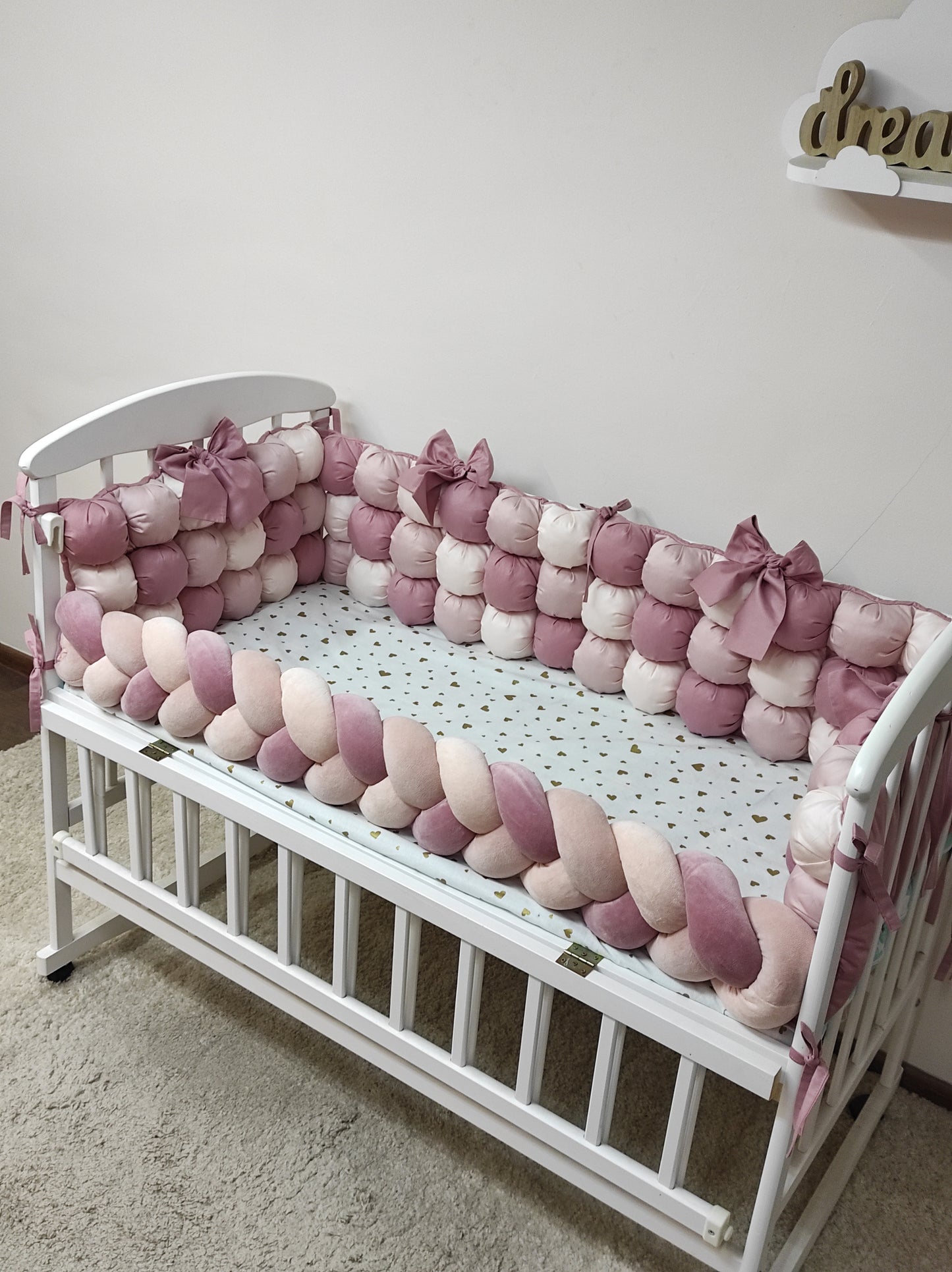 Blush & Cappuccino Crib Set