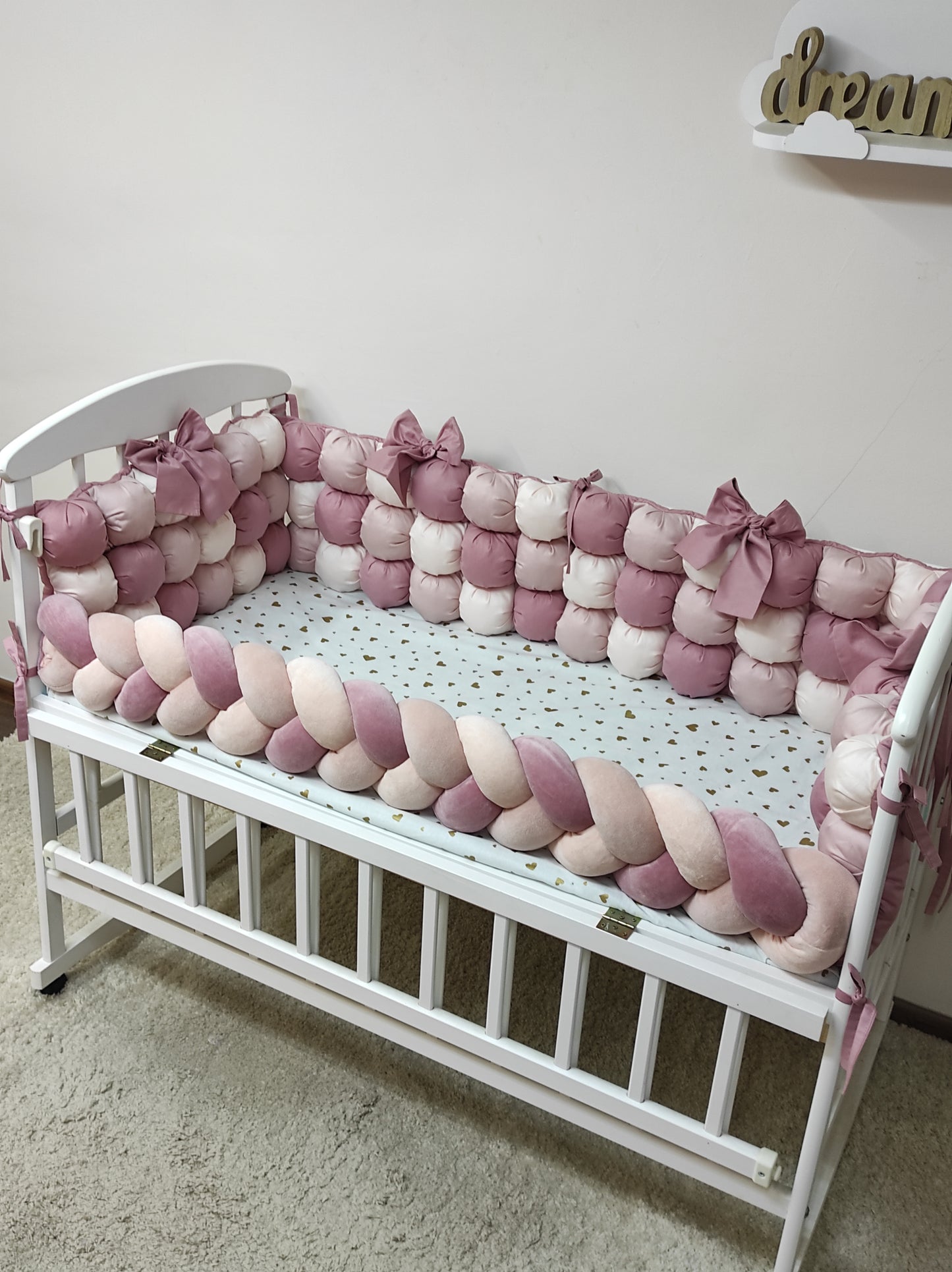 Blush & Cappuccino Crib Set