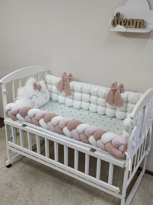 Cappuccino Bows Crib Set