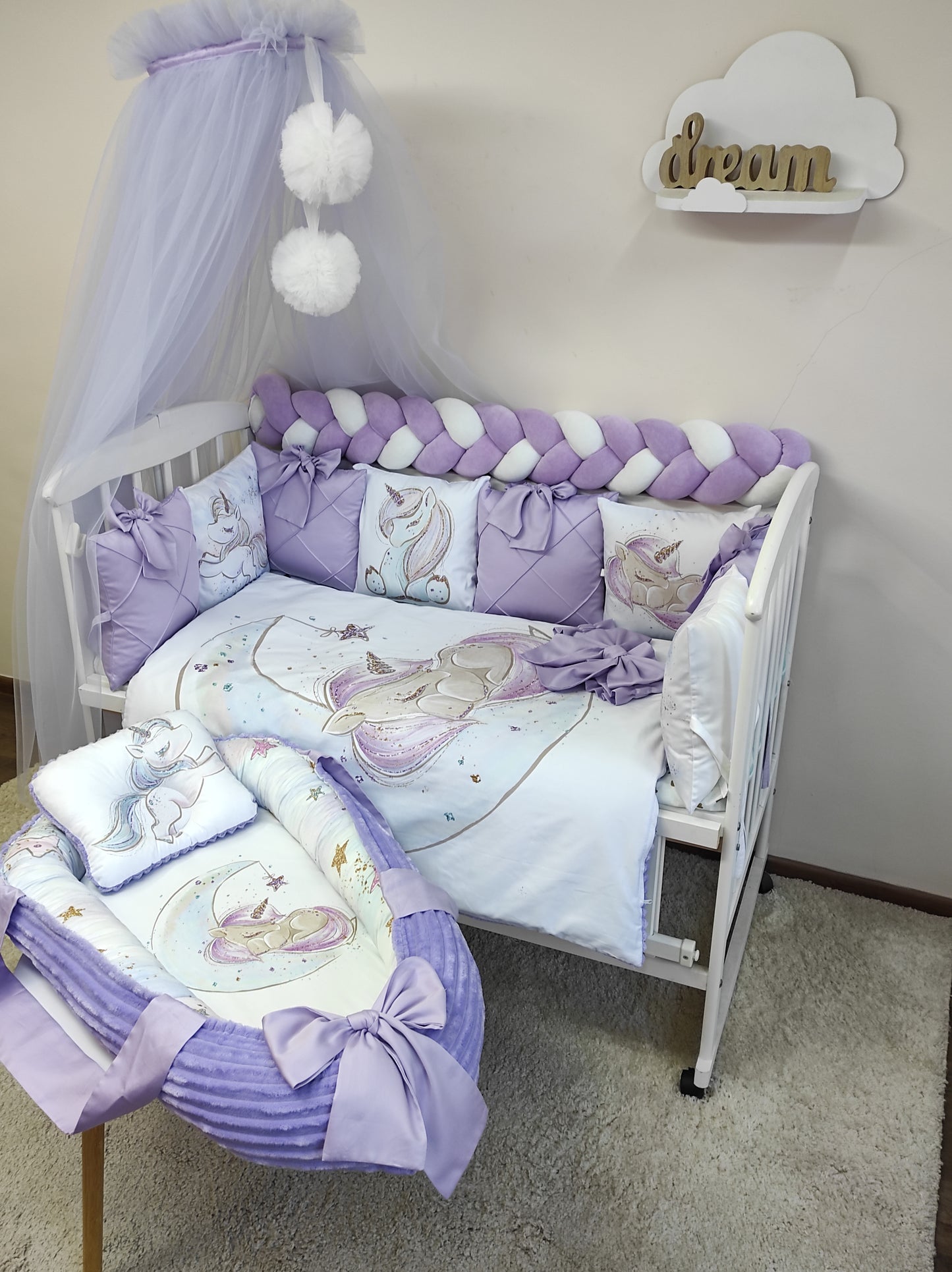 Magical Unicorn: Enchanting Comfort in Lavender Tones
