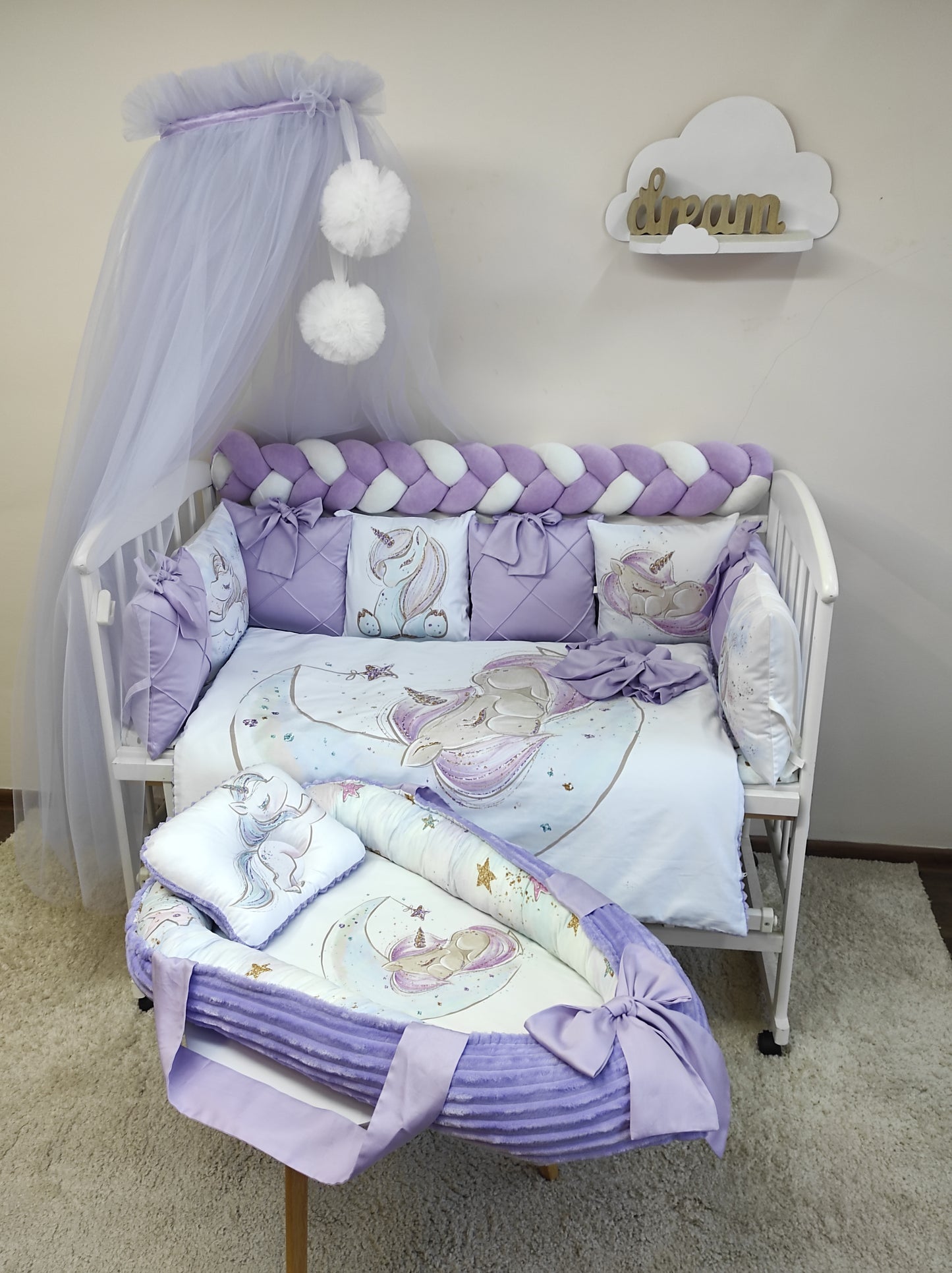 Magical Unicorn: Enchanting Comfort in Lavender Tones