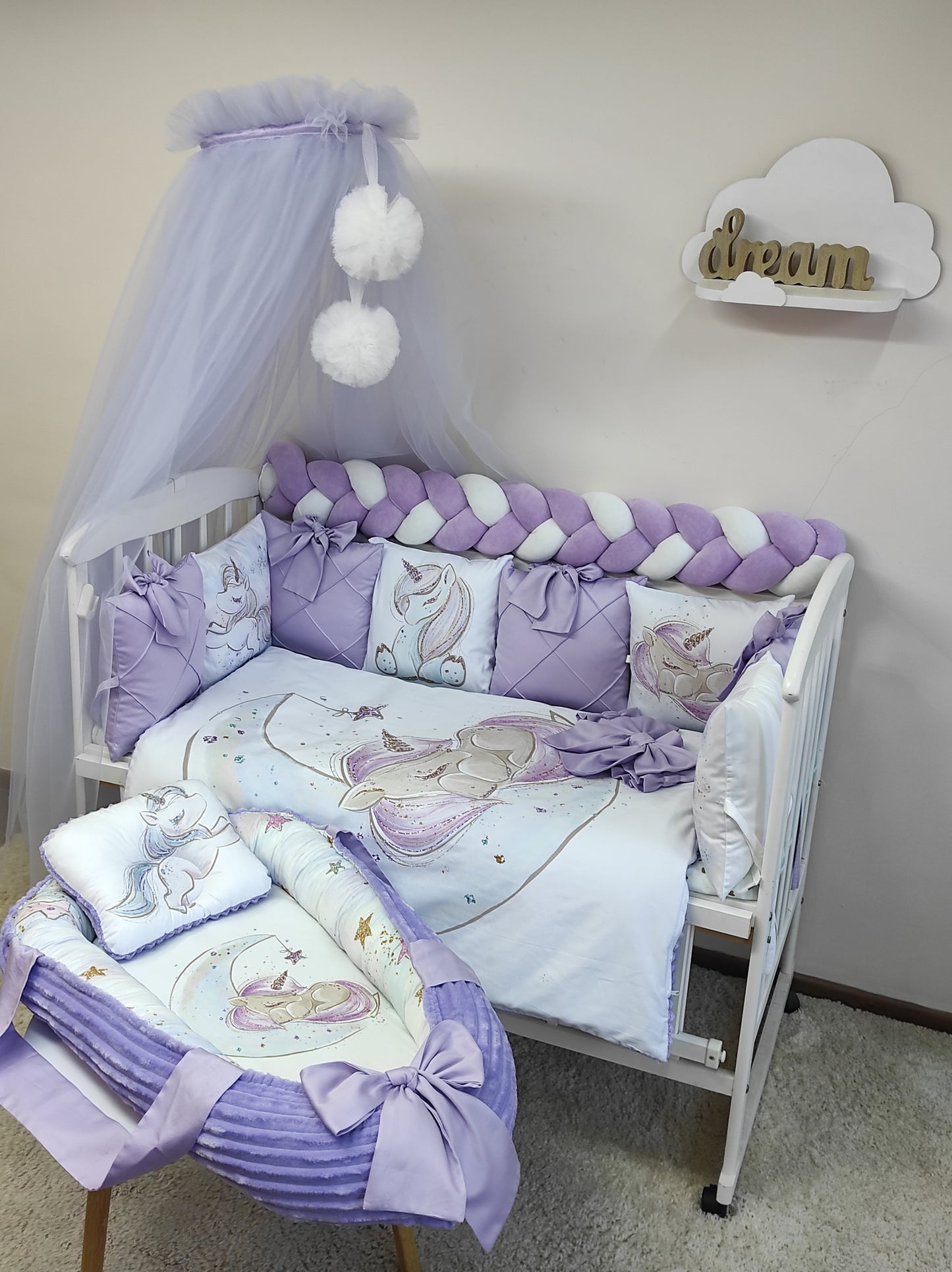 Magical Unicorn: Enchanting Comfort in Lavender Tones