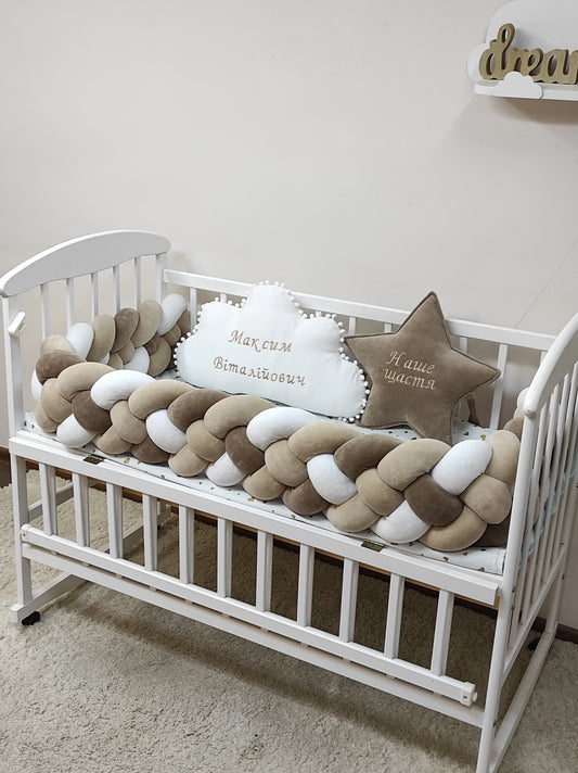 Little Star & Cloud Personalized Crib Set