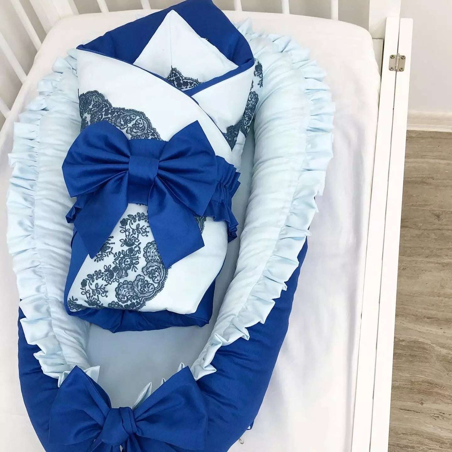 Crib set “Blue Little Prince” - Baby Bedding Worlds