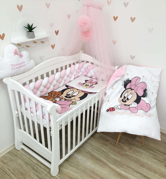 Crib set "Mickey with a pigtail" - Baby Bedding Worlds