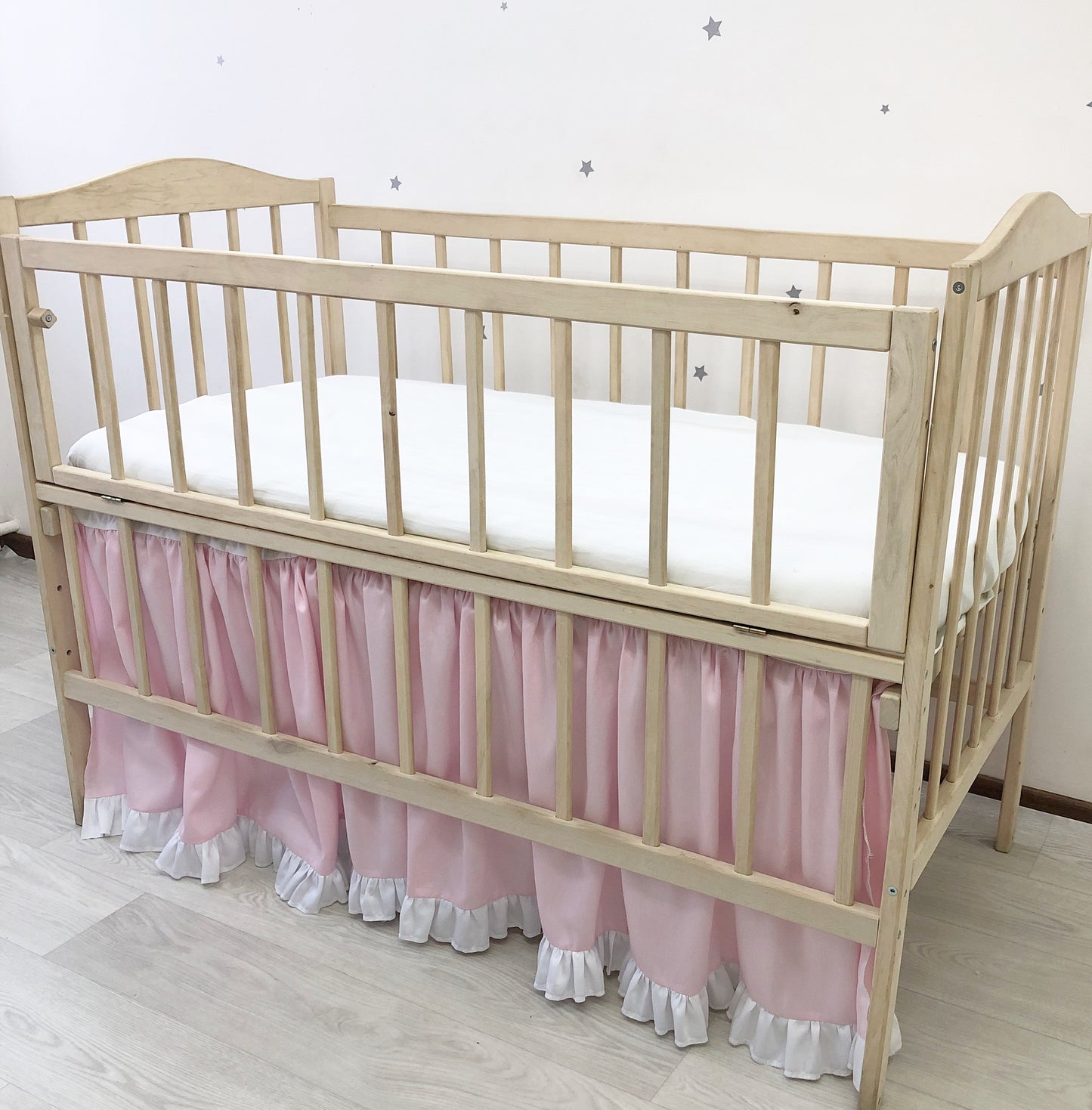 Crib Skirt Pink - Baby Bedding Worlds