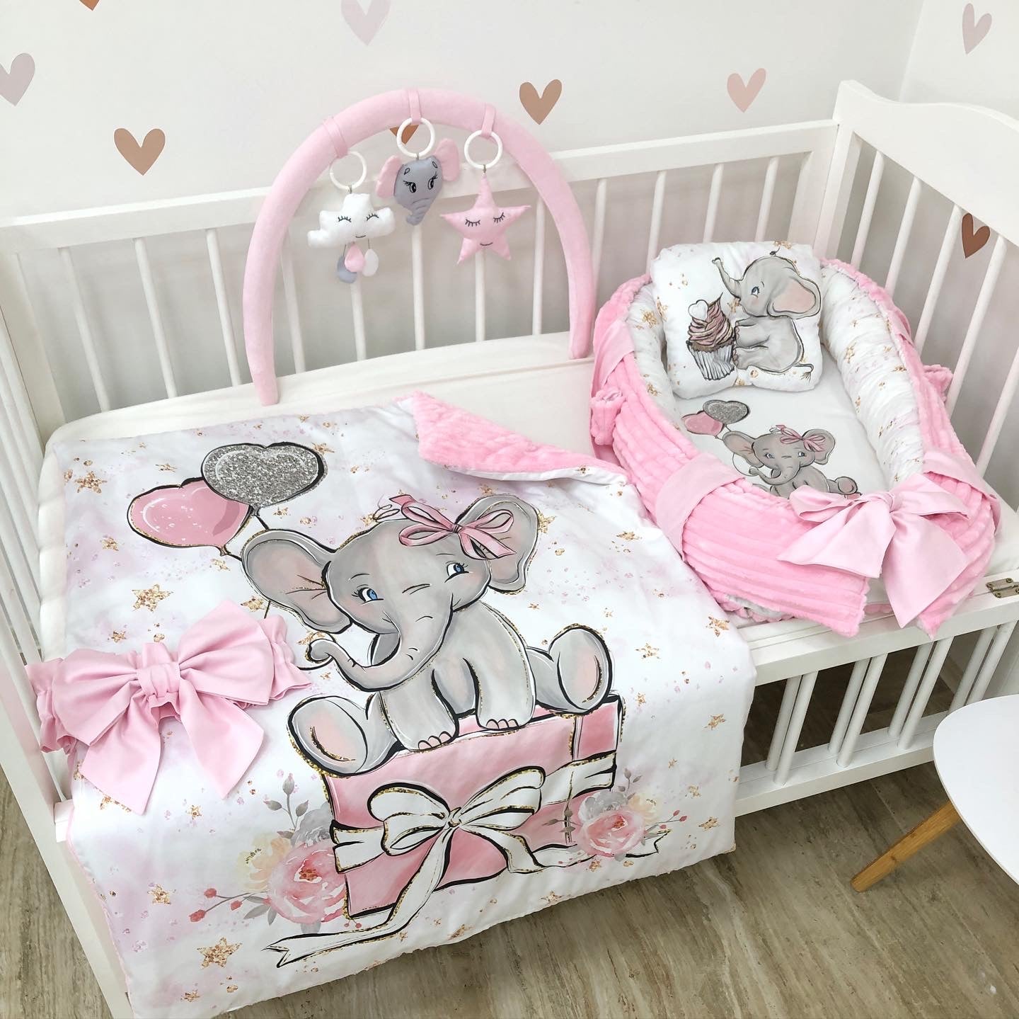 Baby nest set "Pink elephant"