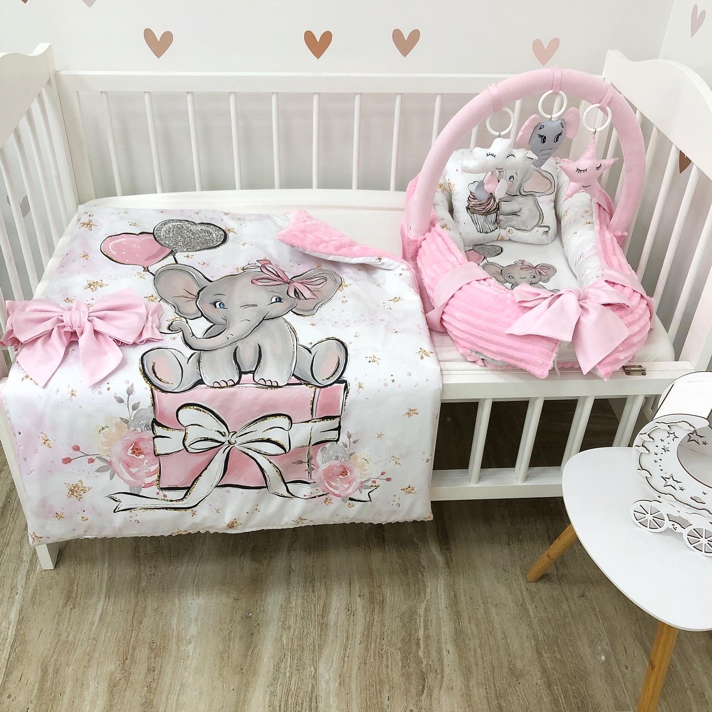 Baby nest set "Pink elephant"