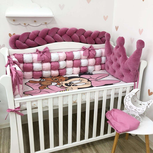 Crib set "Bright Minnie" - Baby Bedding Worlds