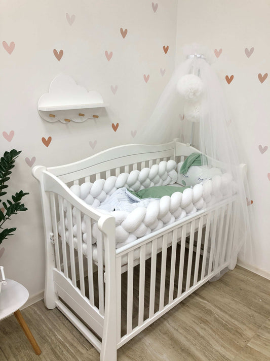 Crib set "White cloud" - Baby Bedding Worlds