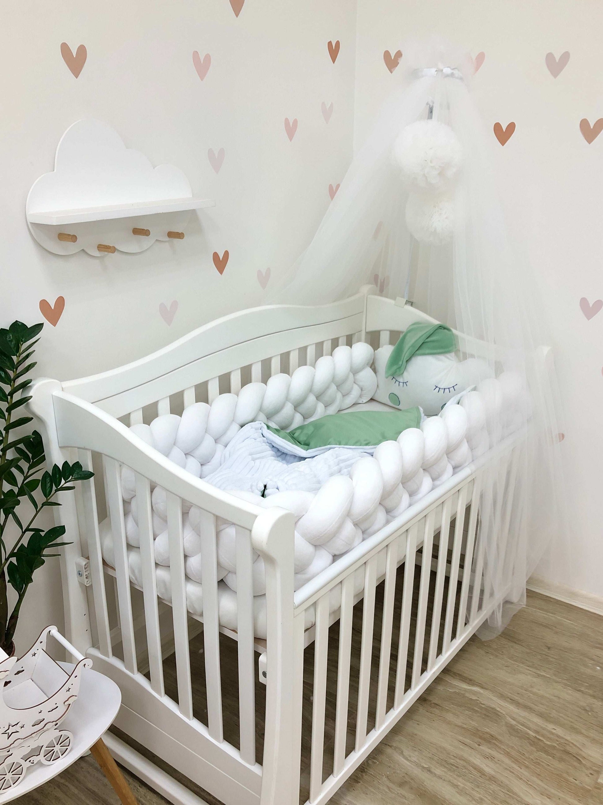 Crib set "White cloud" - Baby Bedding Worlds