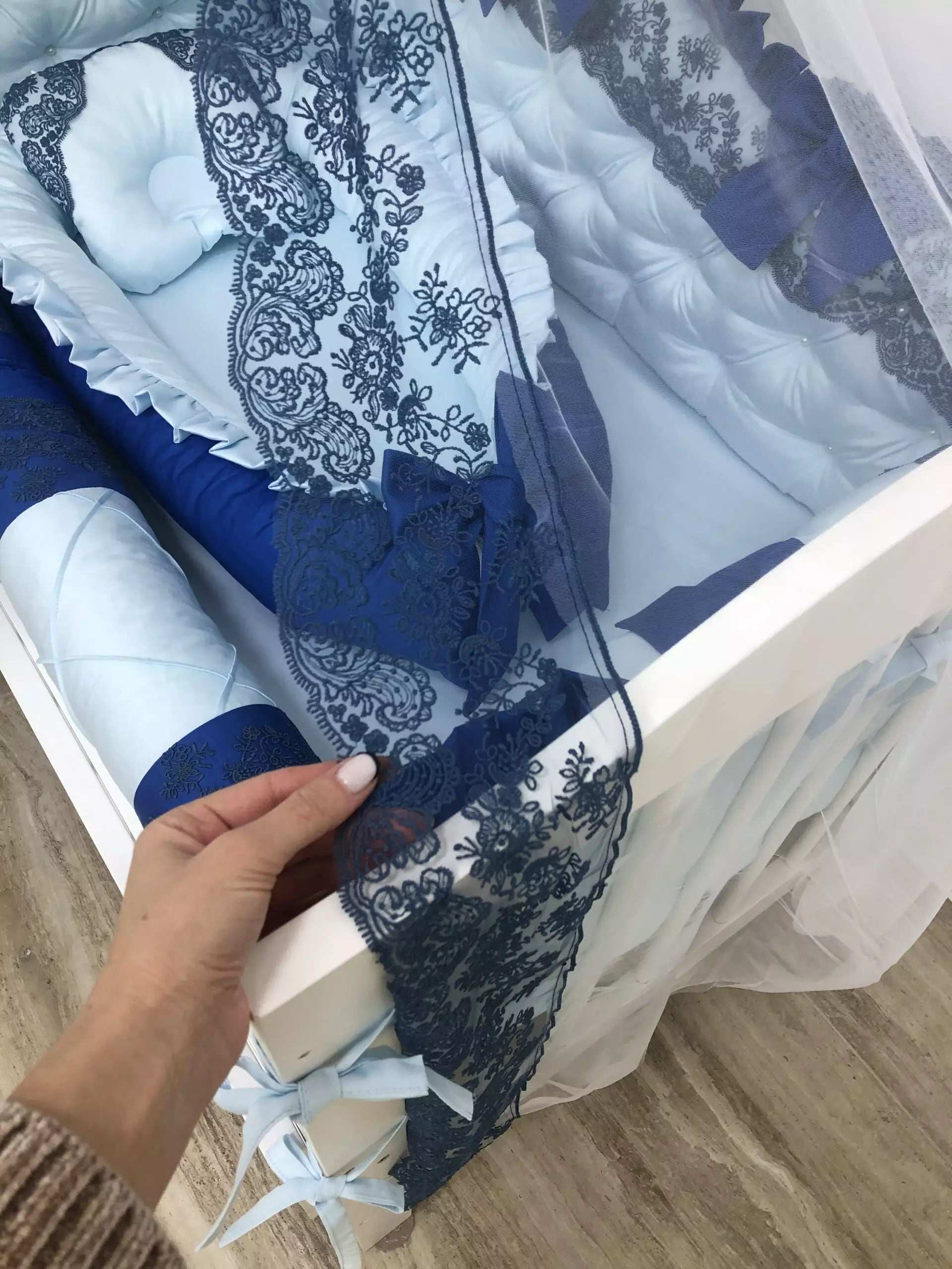 Crib set “Blue Little Prince” - Baby Bedding Worlds