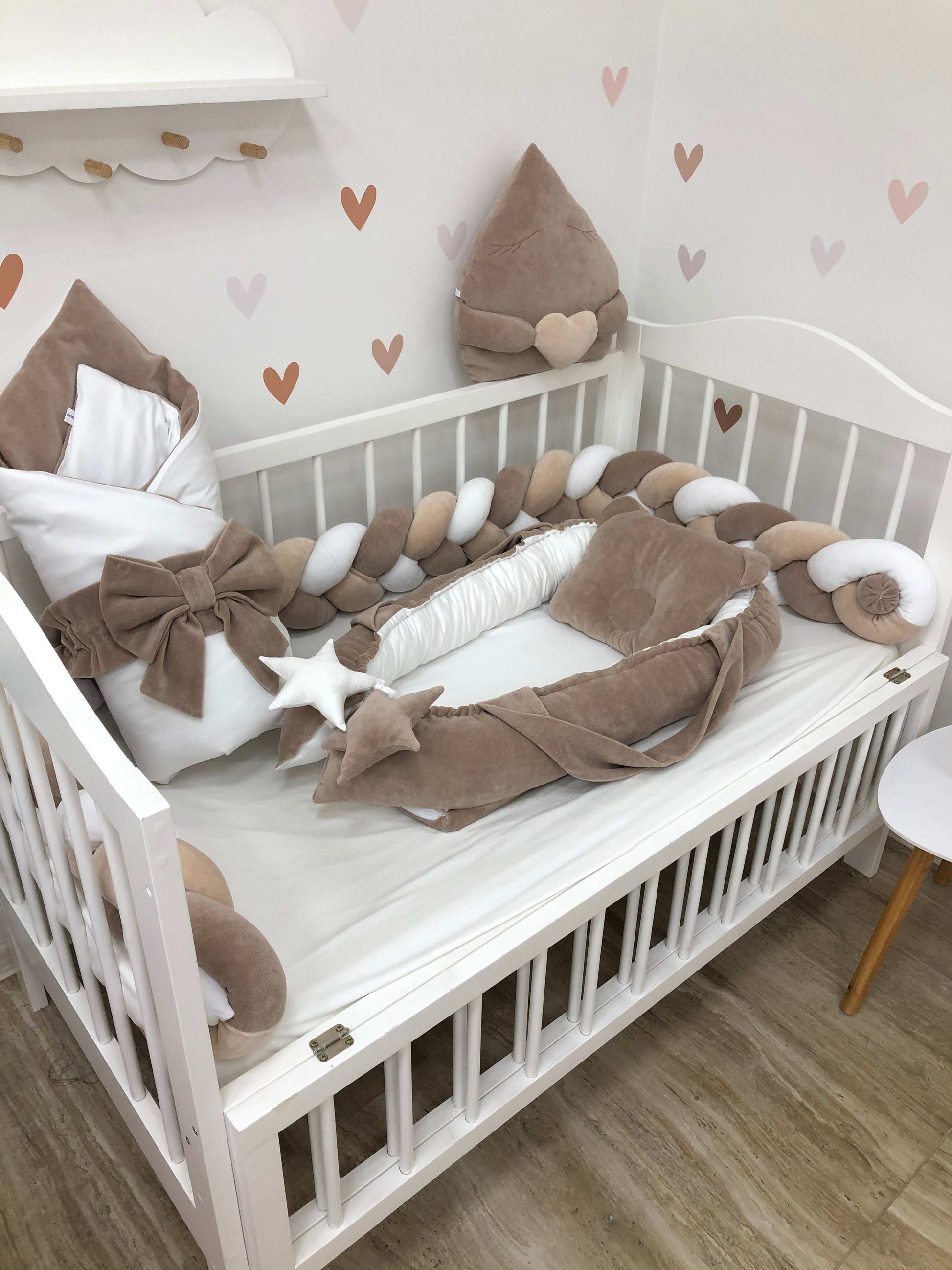 Baby bedding set "Brown drop" - Baby Bedding Worlds