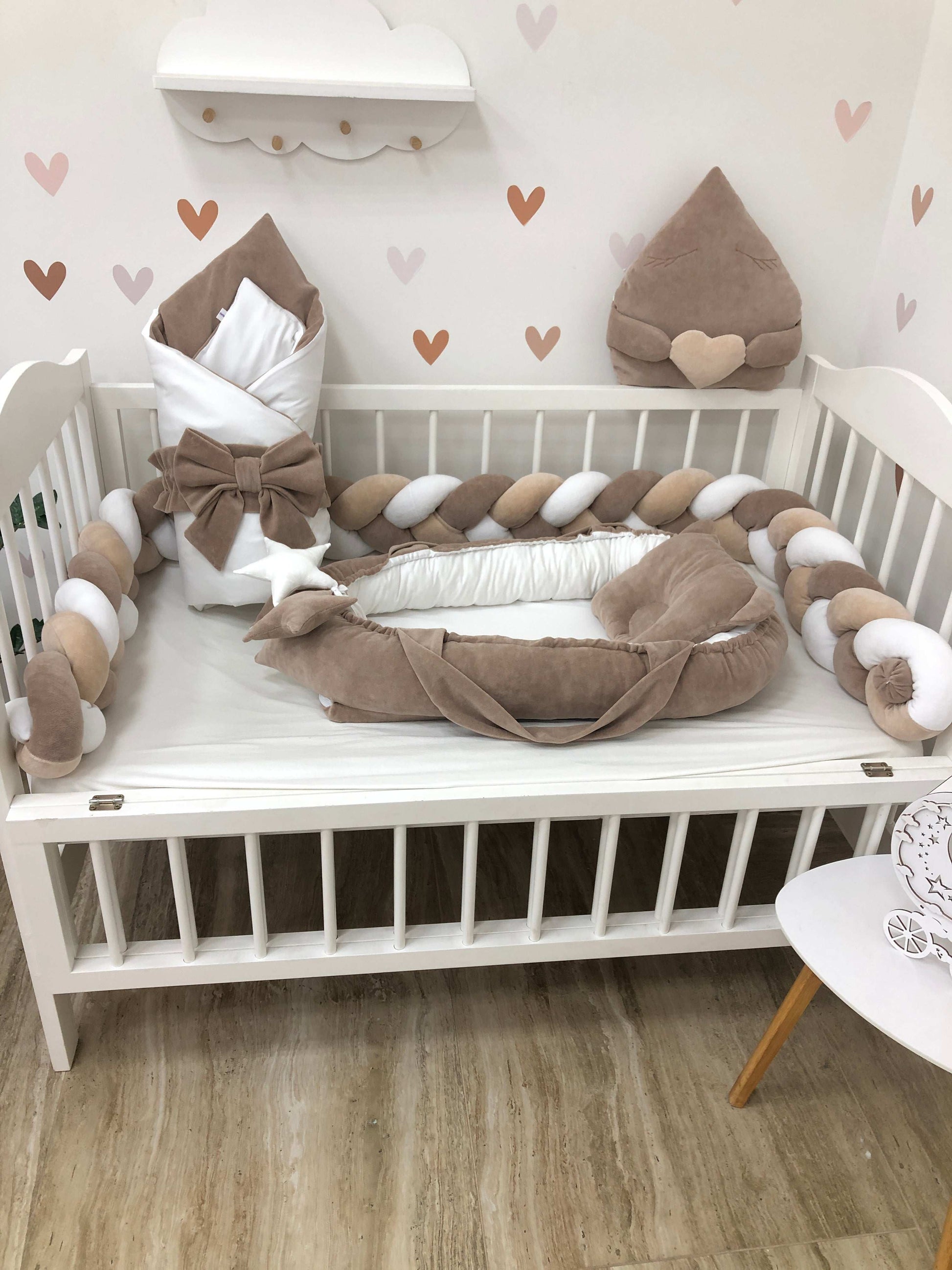 Baby bedding set "Brown drop" - Baby Bedding Worlds
