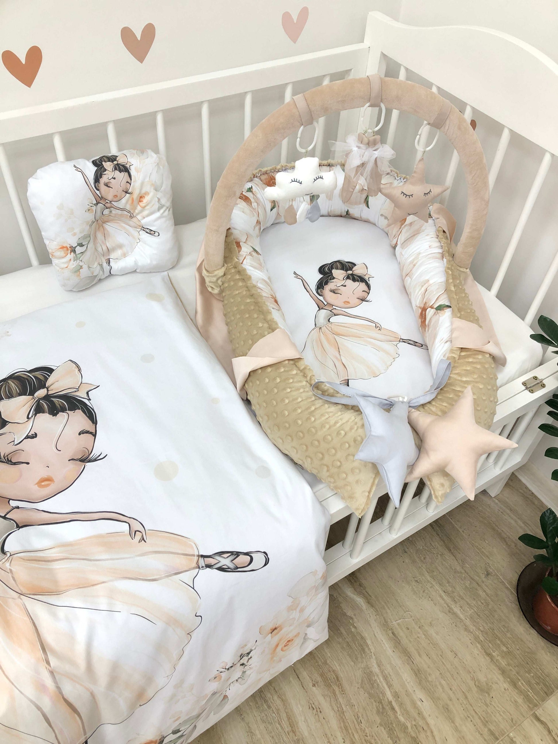 Baby nest and blanket "Ballerina" - Baby Bedding Worlds